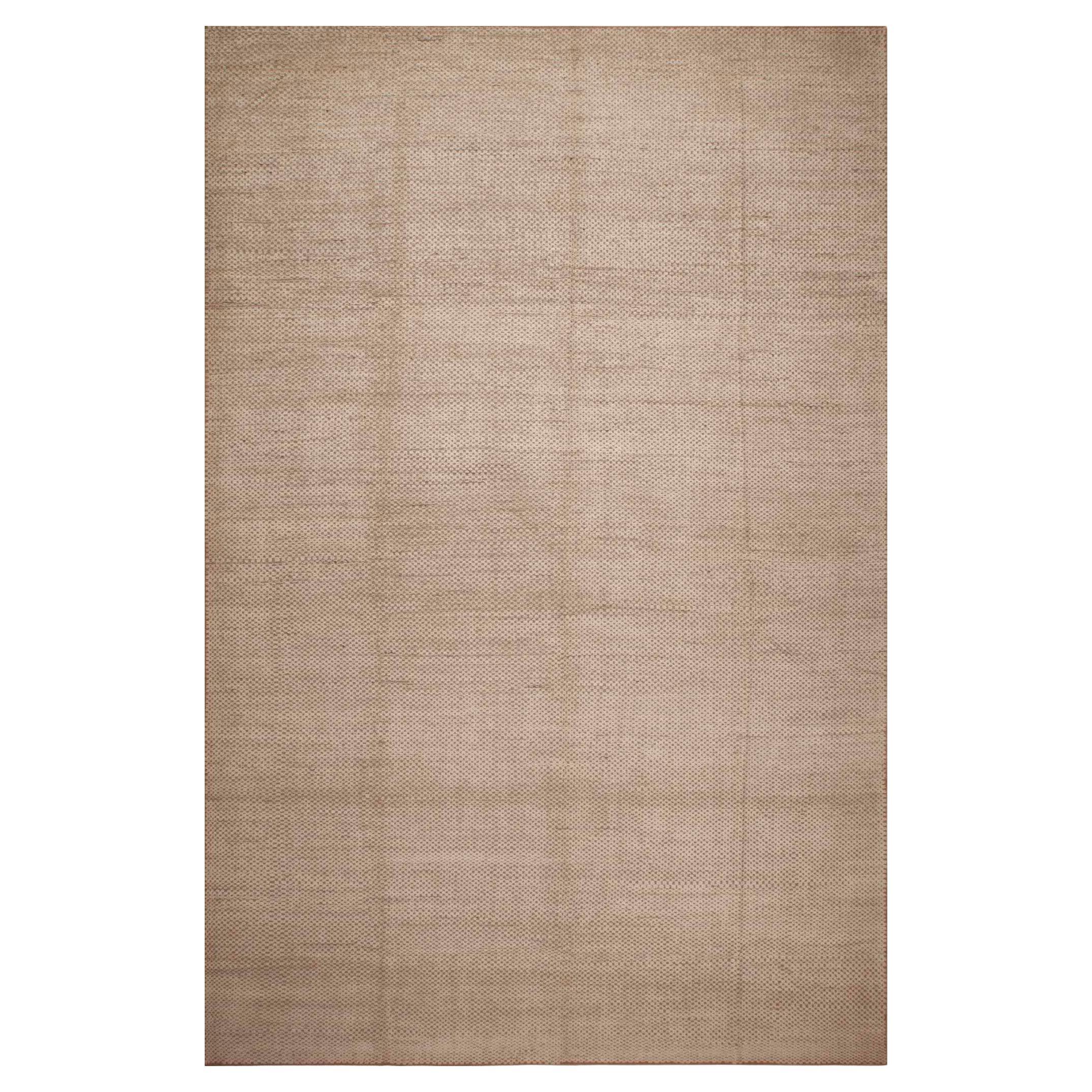 Nazmiyal Collection Neutral Cream Geometric Pattern Modern Rug 12'7" x 19'3" For Sale