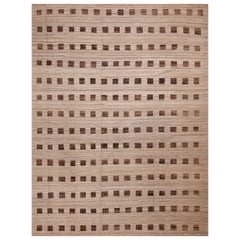 Collection'S Neutral Geometric Squares Pattern Tappeto moderno 10'5" x 13'7"