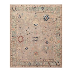Collection'S Neutral Modern Turkish Oushak Design Area Rug 8'4" x 9'10"