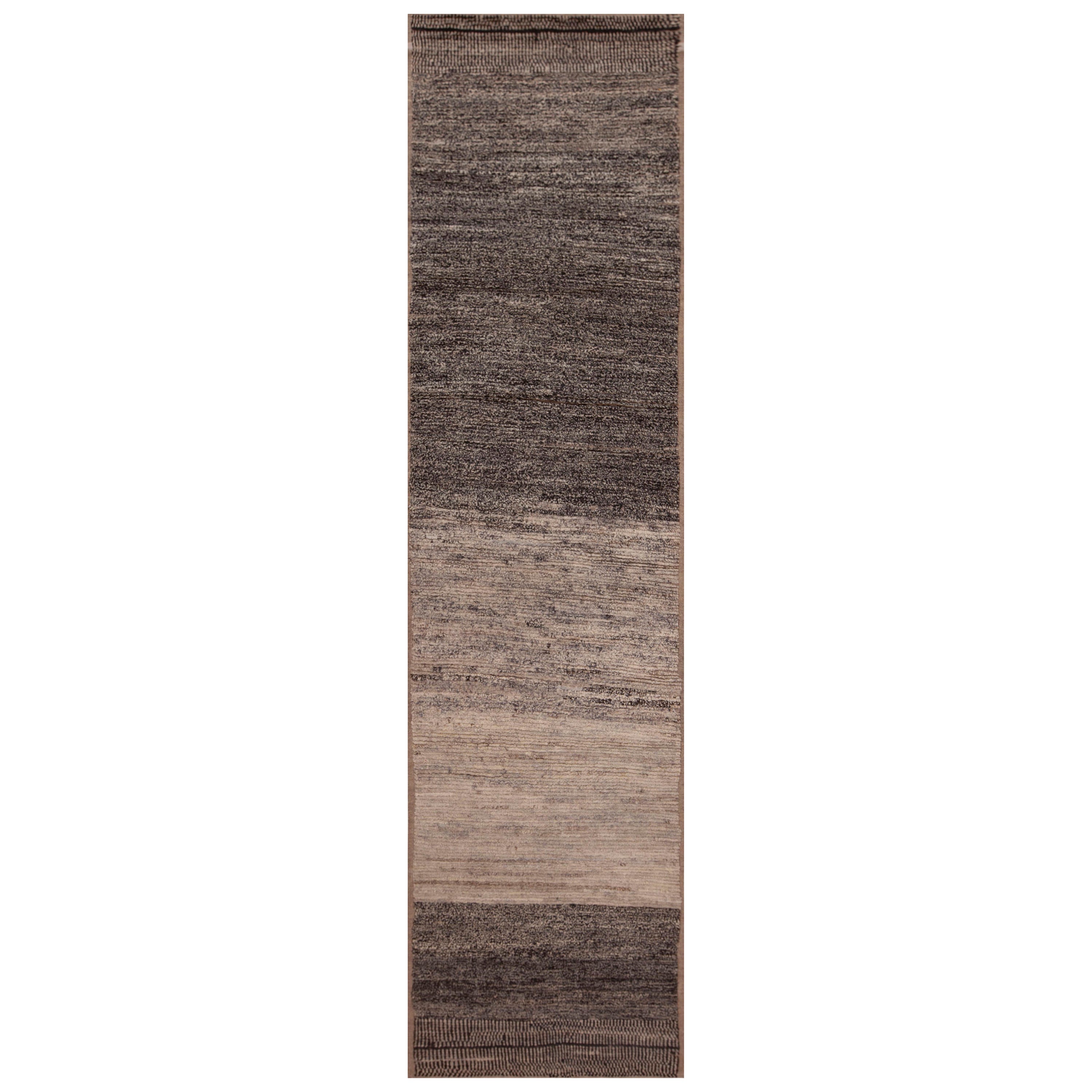 Nazmiyal Kollektion Nomadic Massiv abstrakter Abrash Moderner Läufer 3' x 12'8"
