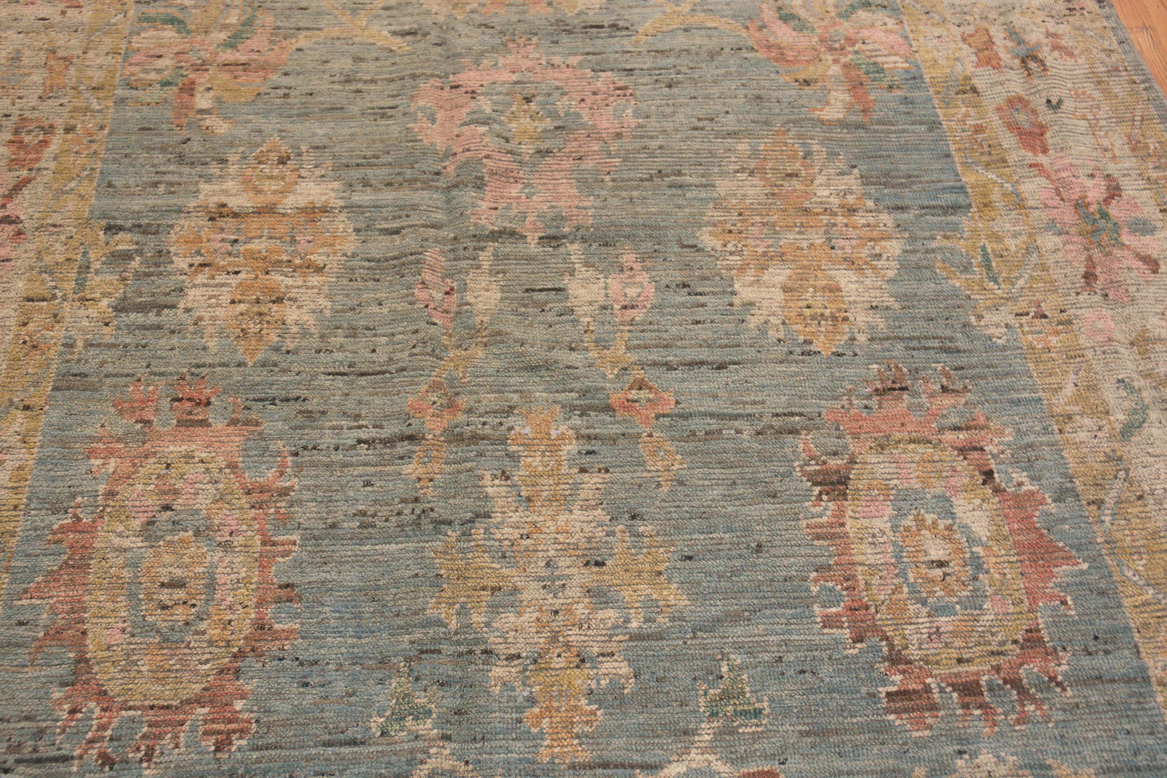 Hand-Knotted Nazmiyal Collection Old World Allover Design Turkish Oushak Design 7' x 9'9