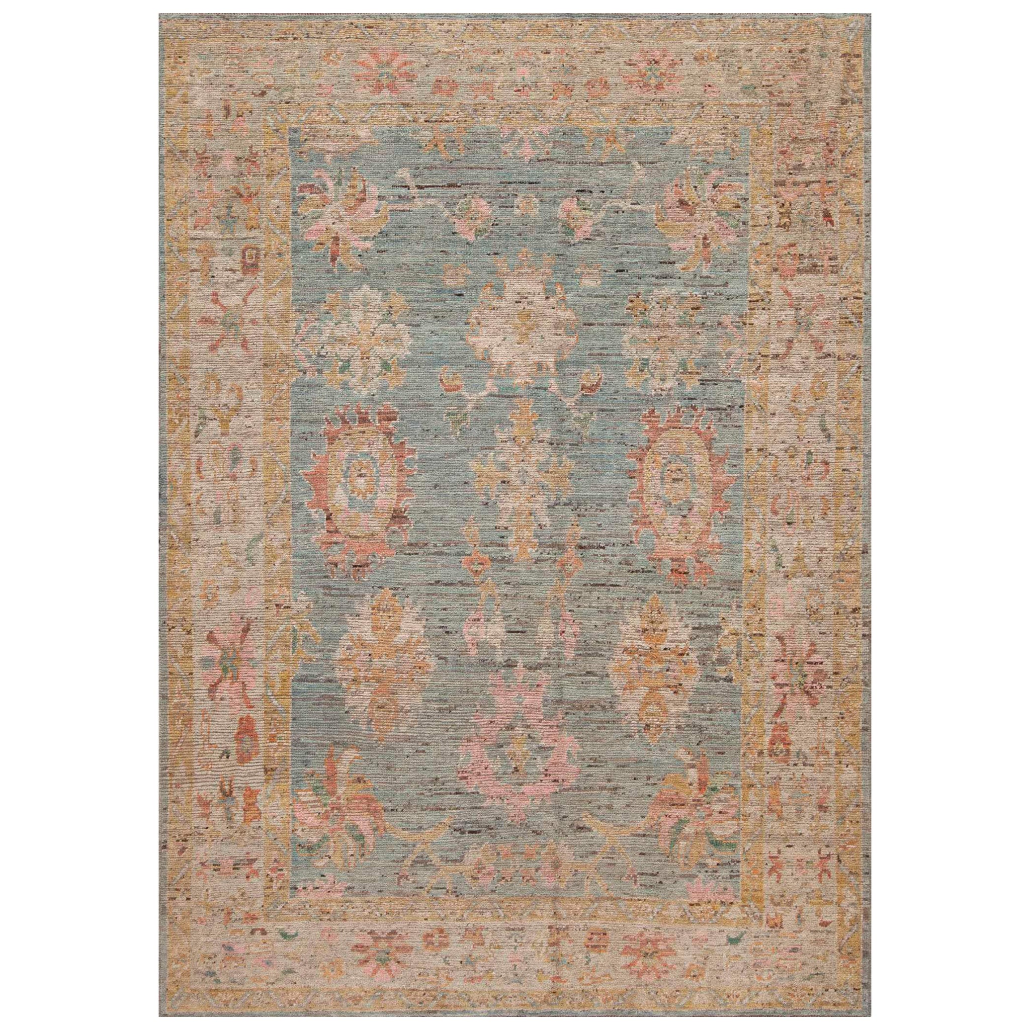 Nazmiyal Collection Old World Allover Design Design turco Oushak 7' x 9'9" in vendita