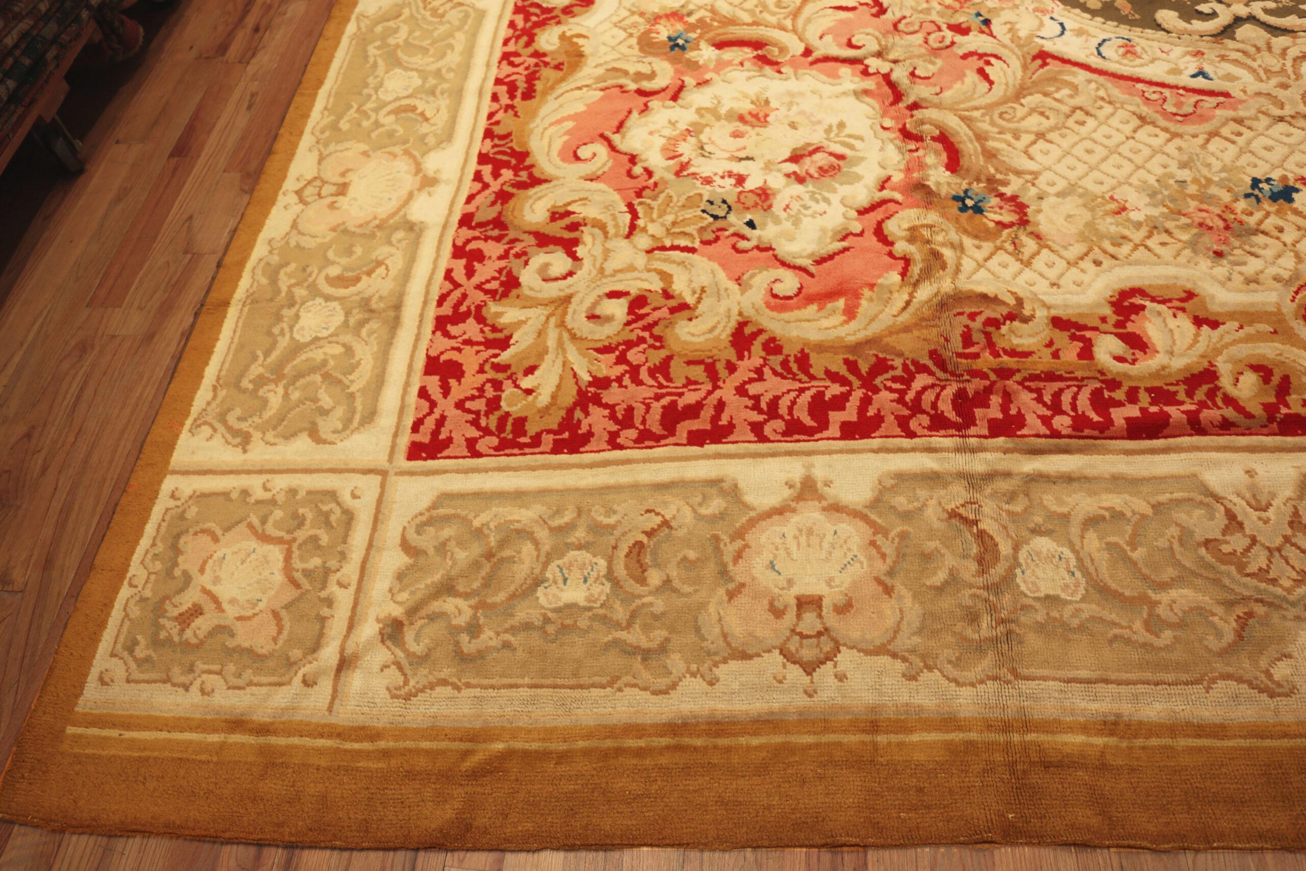 Noué à la main Collection Nazmiyal Collection surdimensionnée Antique English Axminster Carpet 15' x 20'7
