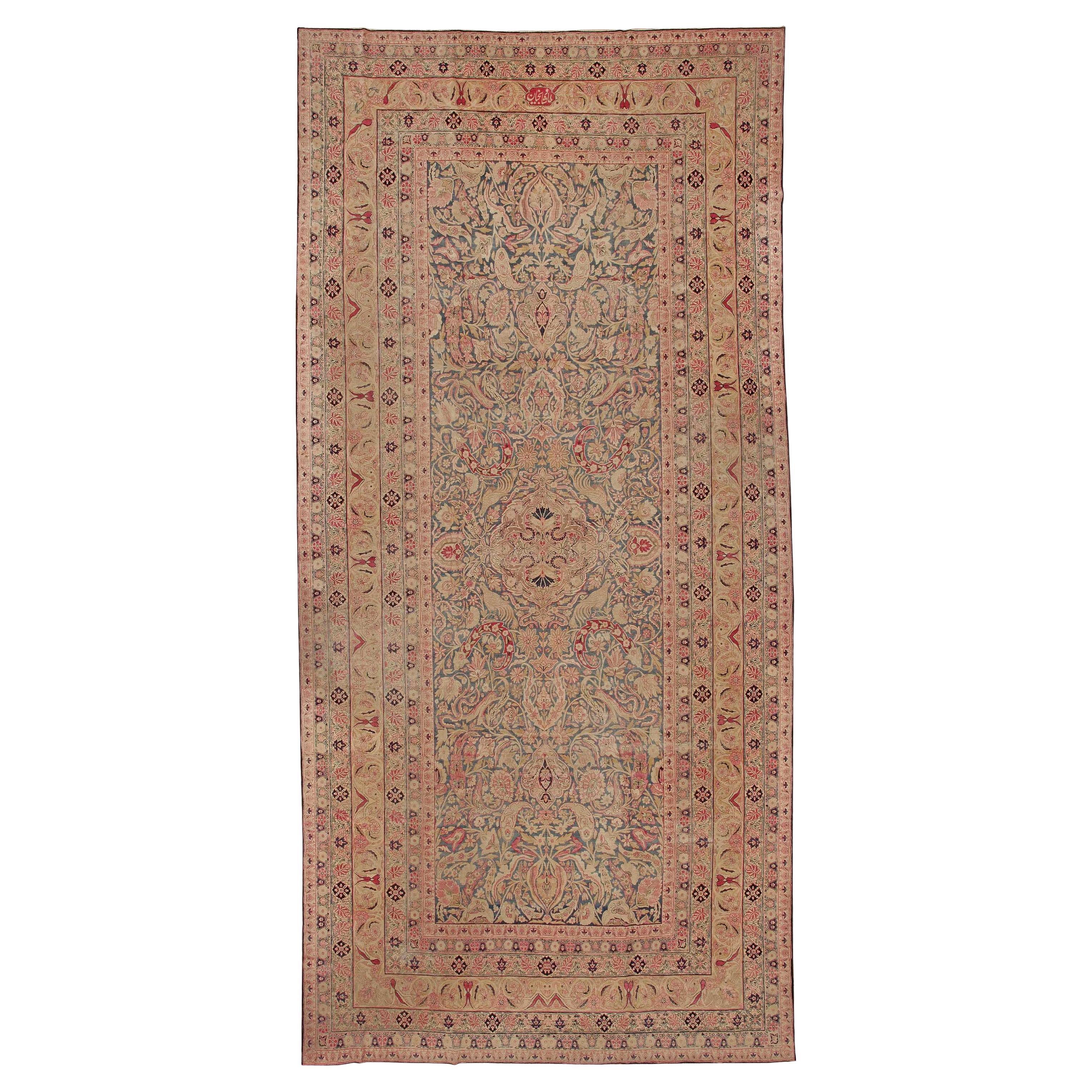 Nazmiyal Collection Übergroße antike persische Kerman Teppich 10 ft x 20 ft 5 in