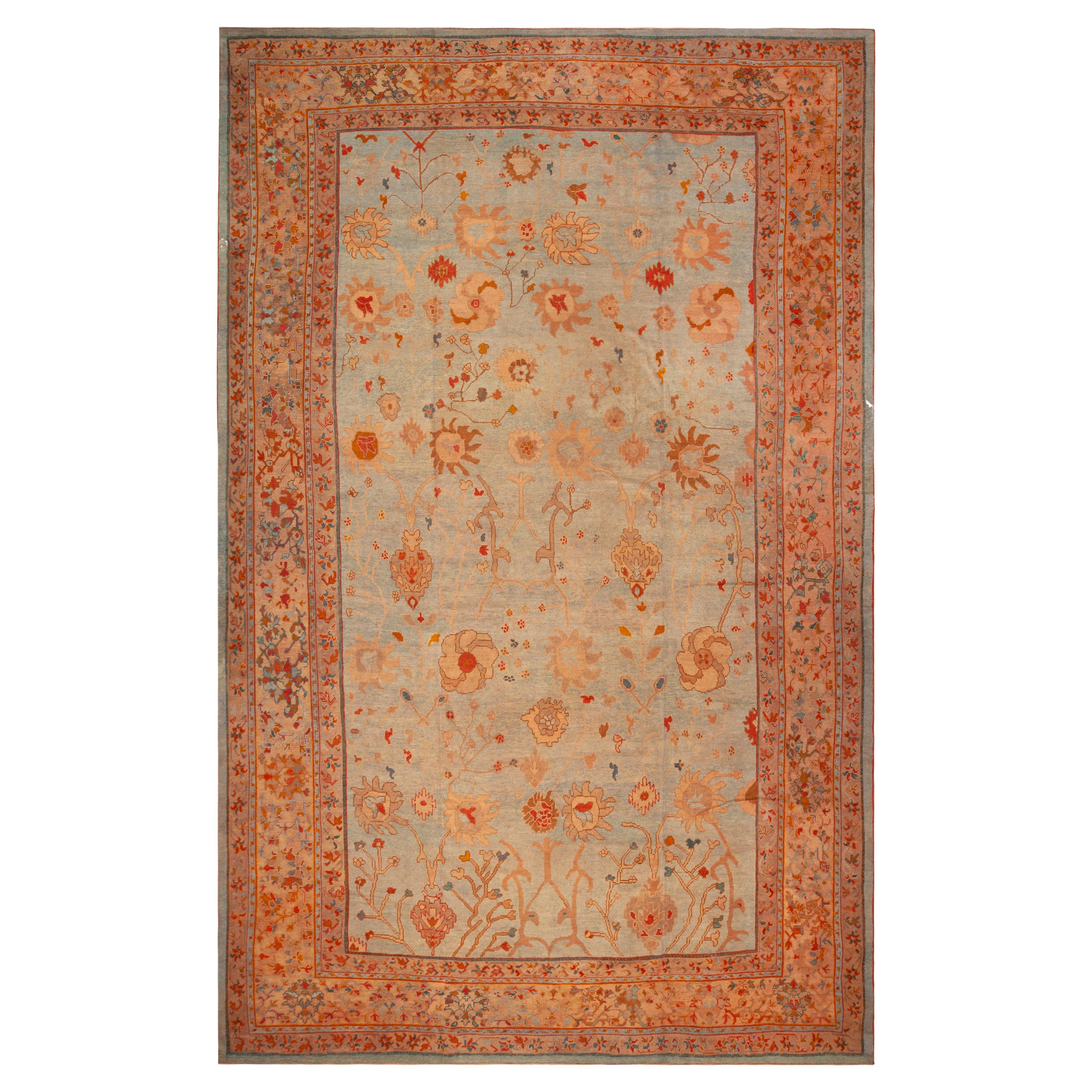 Nazmiyal Collection Übergroße antike türkische Oushak Teppich 15 ft x 24 ft 2 in