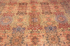 Collectional Oversized Signed Antique Persian Kashan Rug 13' 3" x 21' 3"