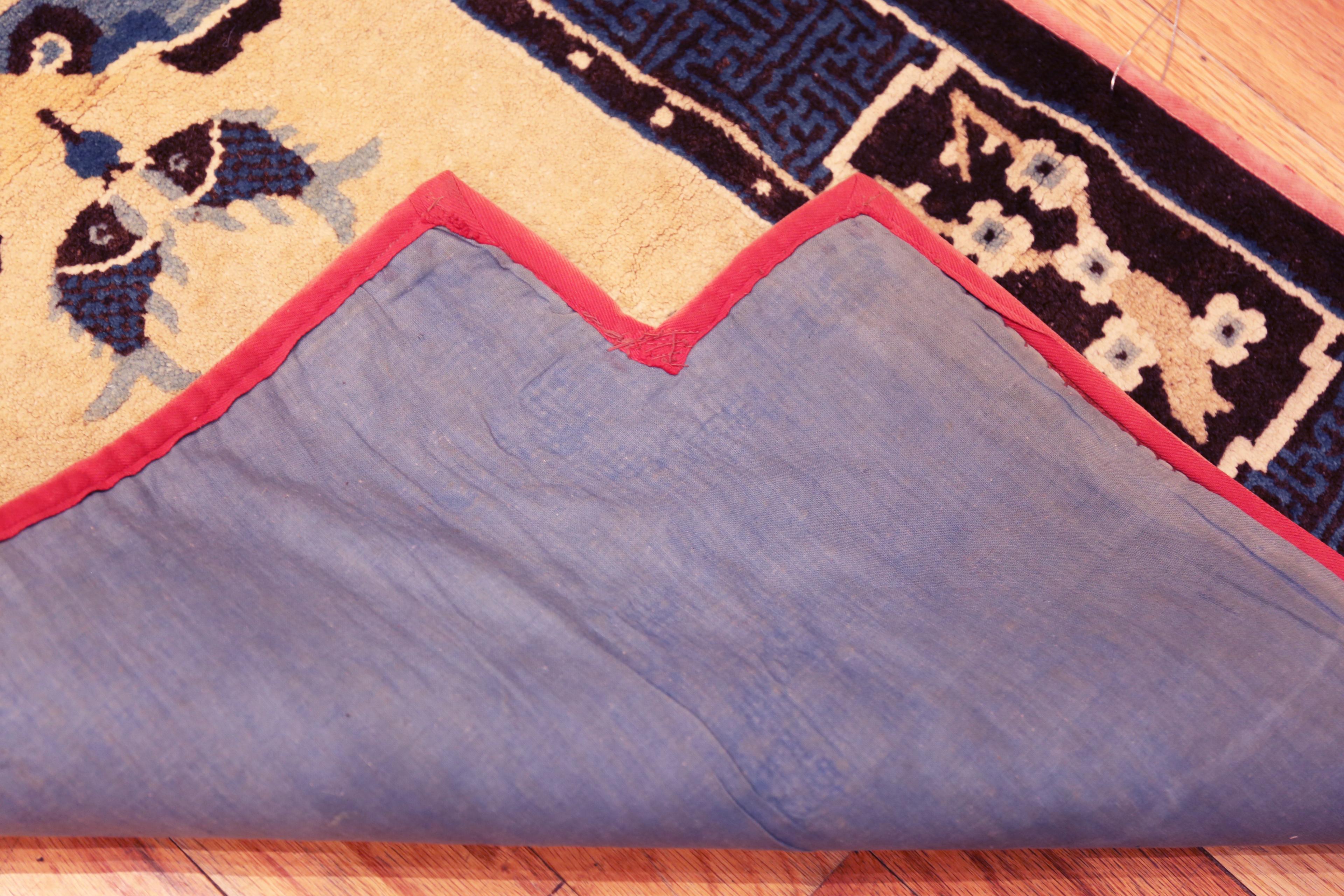 Chinois Collection Nazmiyal Collection Paire de tapis piliers Ningxia antiques 2 ft 1 in x 4 ft 5 in en vente