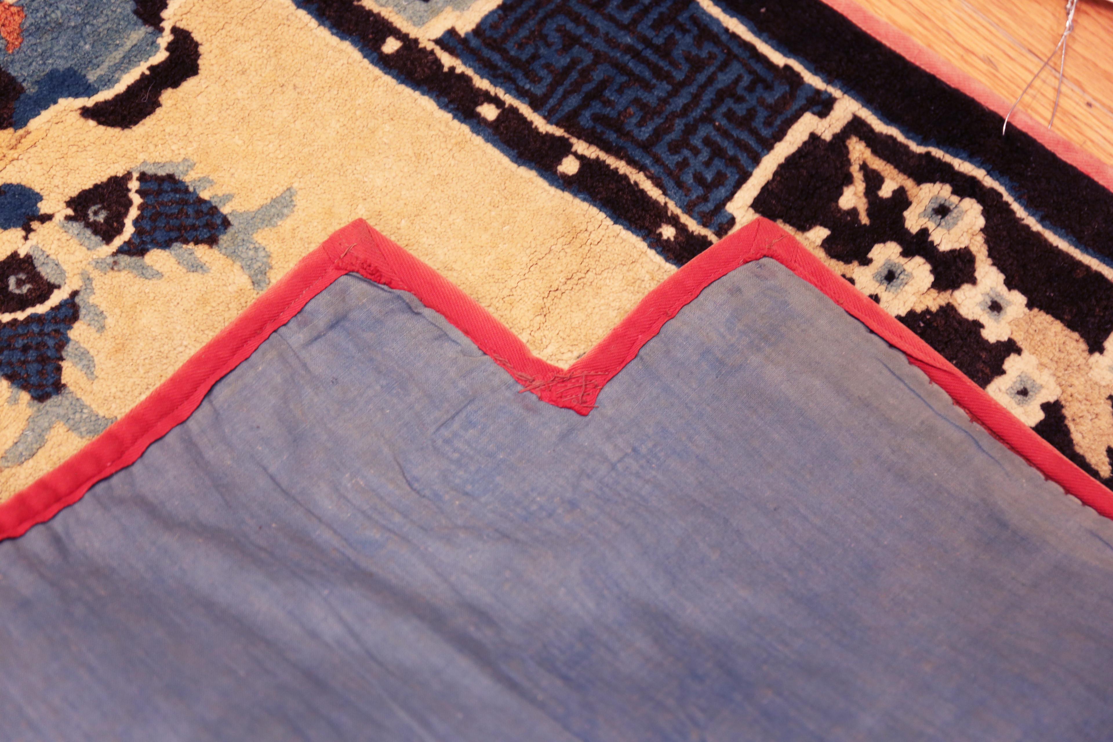 Noué à la main Collection Nazmiyal Collection Paire de tapis piliers Ningxia antiques 2 ft 1 in x 4 ft 5 in en vente