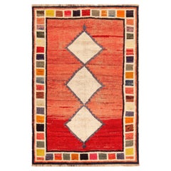 Nazmiyal Collection Persischer Gabbeh-Teppich mit Korallenfeld 4 ft x 6 ft