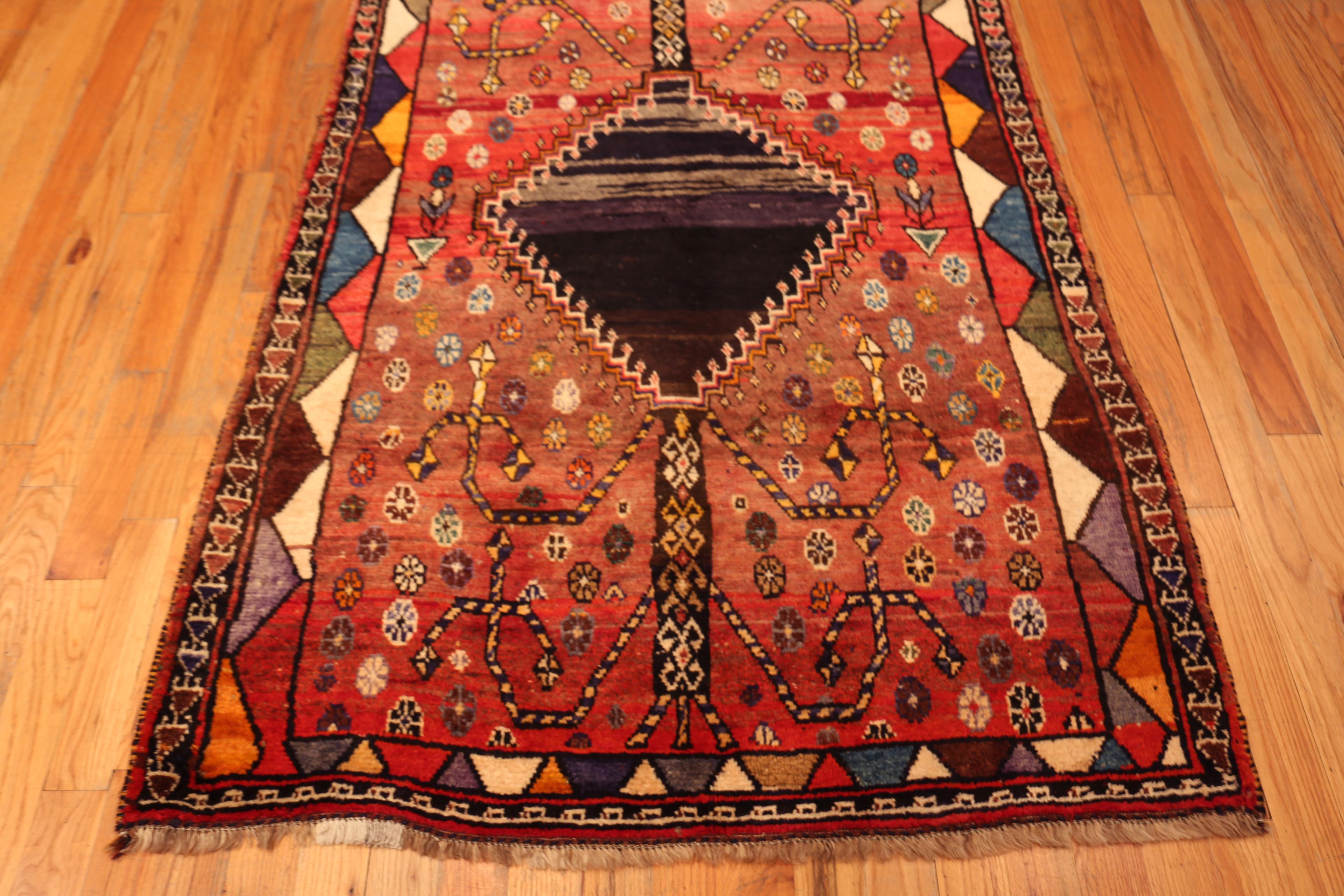 Hand-Knotted Nazmiyal Collection Persian Gabbeh Rug with Tree of Life 4 ft 4 in x 6 ft 10 in For Sale