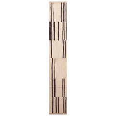 Collection'S Tappeto Runner Primitivo Crema e Antracite Moderno 1'10" x 12'9"