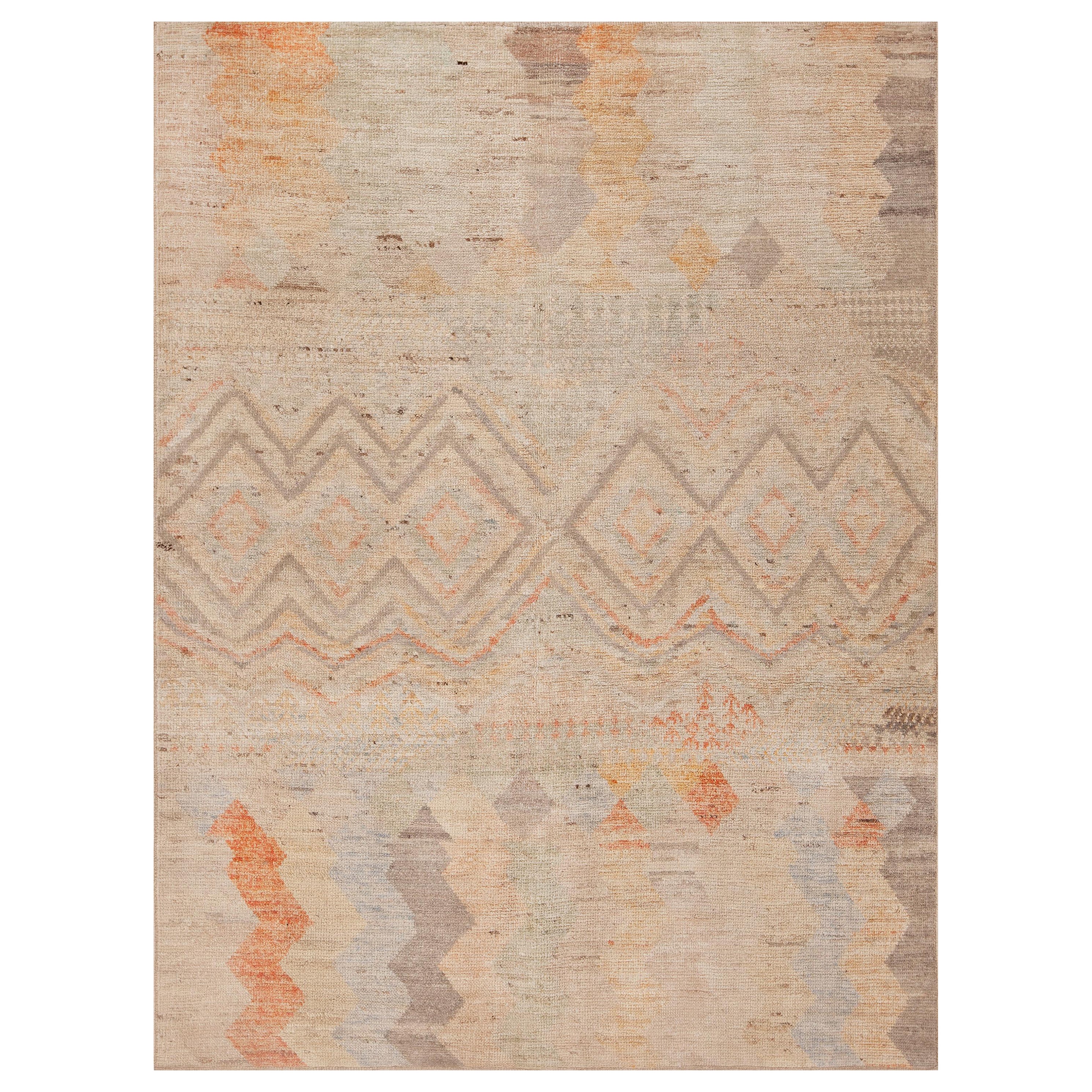 Nazmiyal Collection Primitive Nomadic Modern Area Rug 4'11" x 6'5"