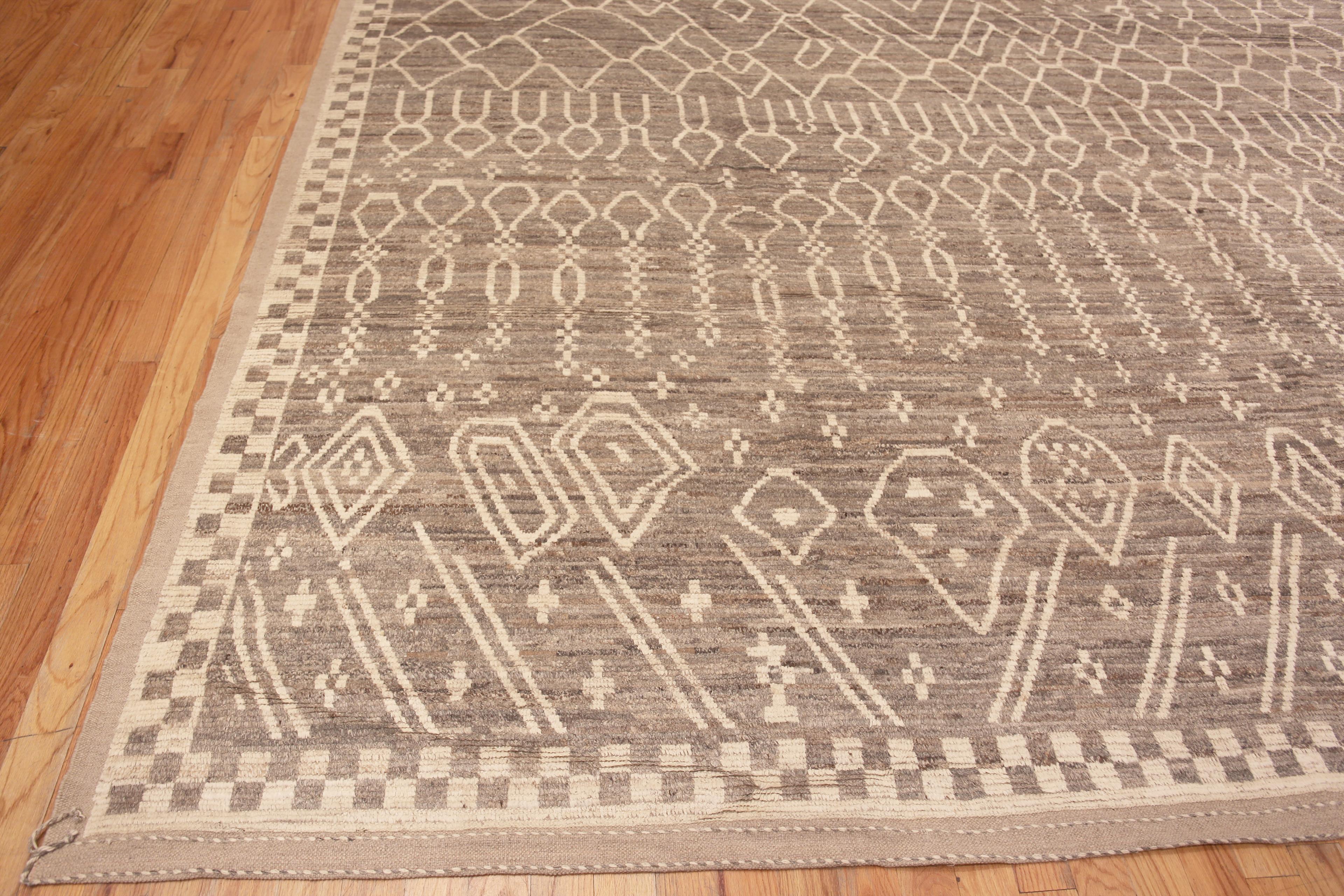 Wool Nazmiyal Collection Primitive Tribal Design Modern Area Rug 12' x 16'1