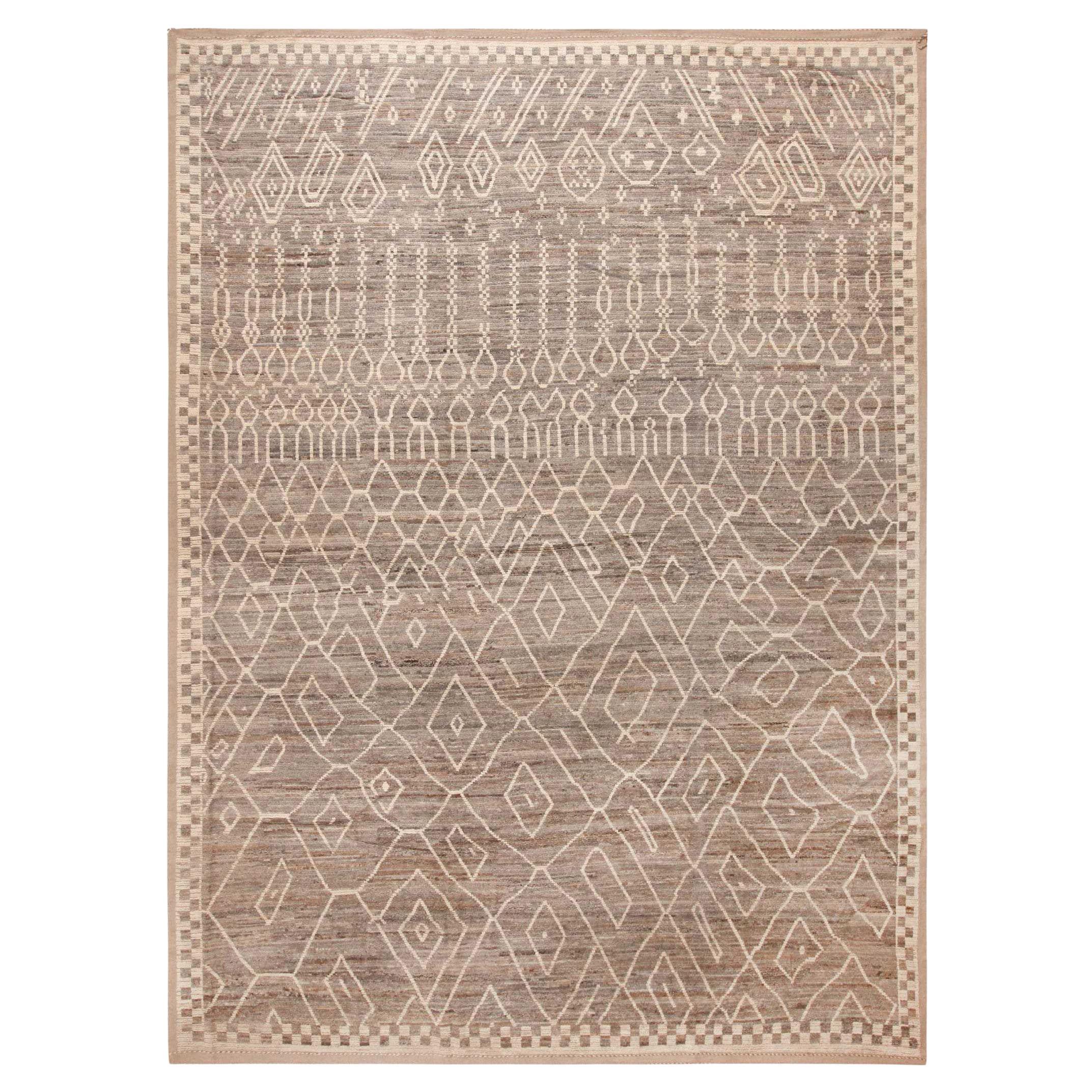 The Collective Primitive Tribal Design Modernity Area Rug 12' x 16'1" (collection Nazmiyal)