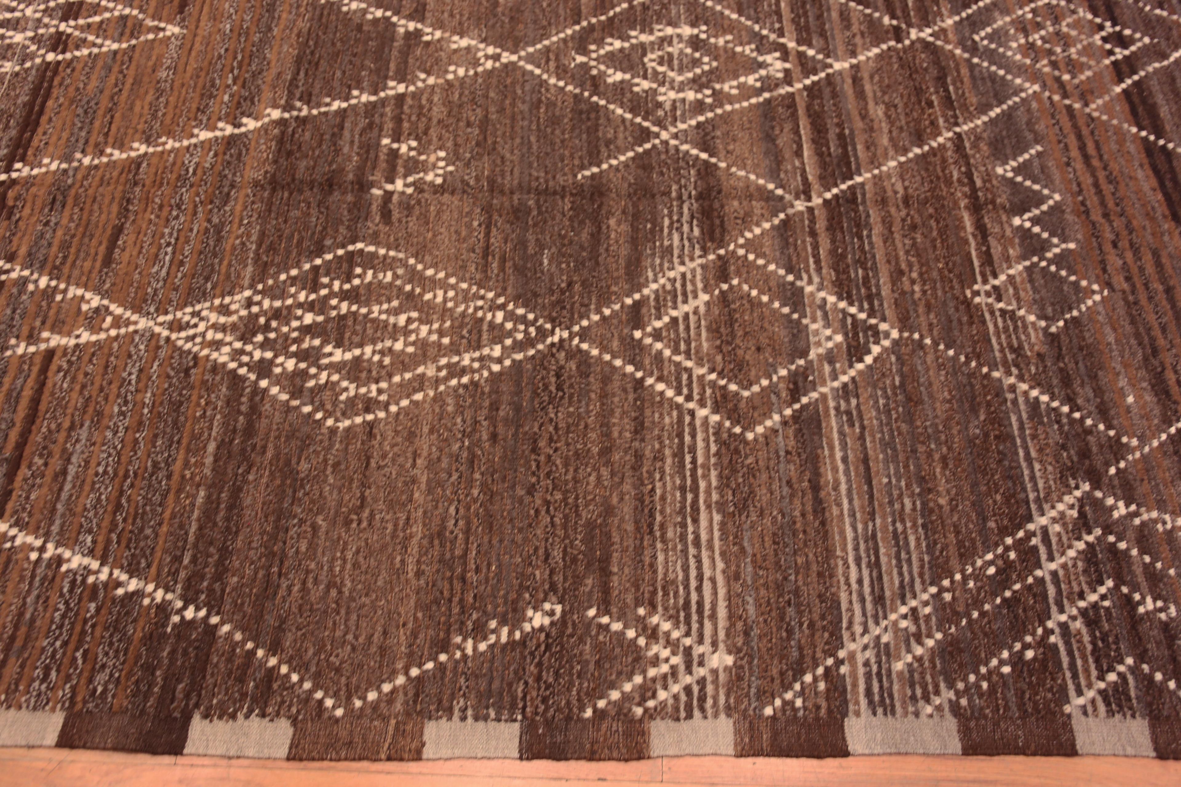 Contemporary Nazmiyal Collection Primitive Tribal Geometric Pattern Modern Rug 9'2