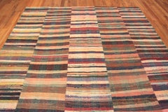 Nazmiyal Collection Purple Tones Modern Rag Rug. 9 ft 2 in x 12 ft