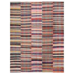 Tappeto di pezza moderno Nazmiyal Collection Purple Tones. 9 ft 2 in x 12 ft