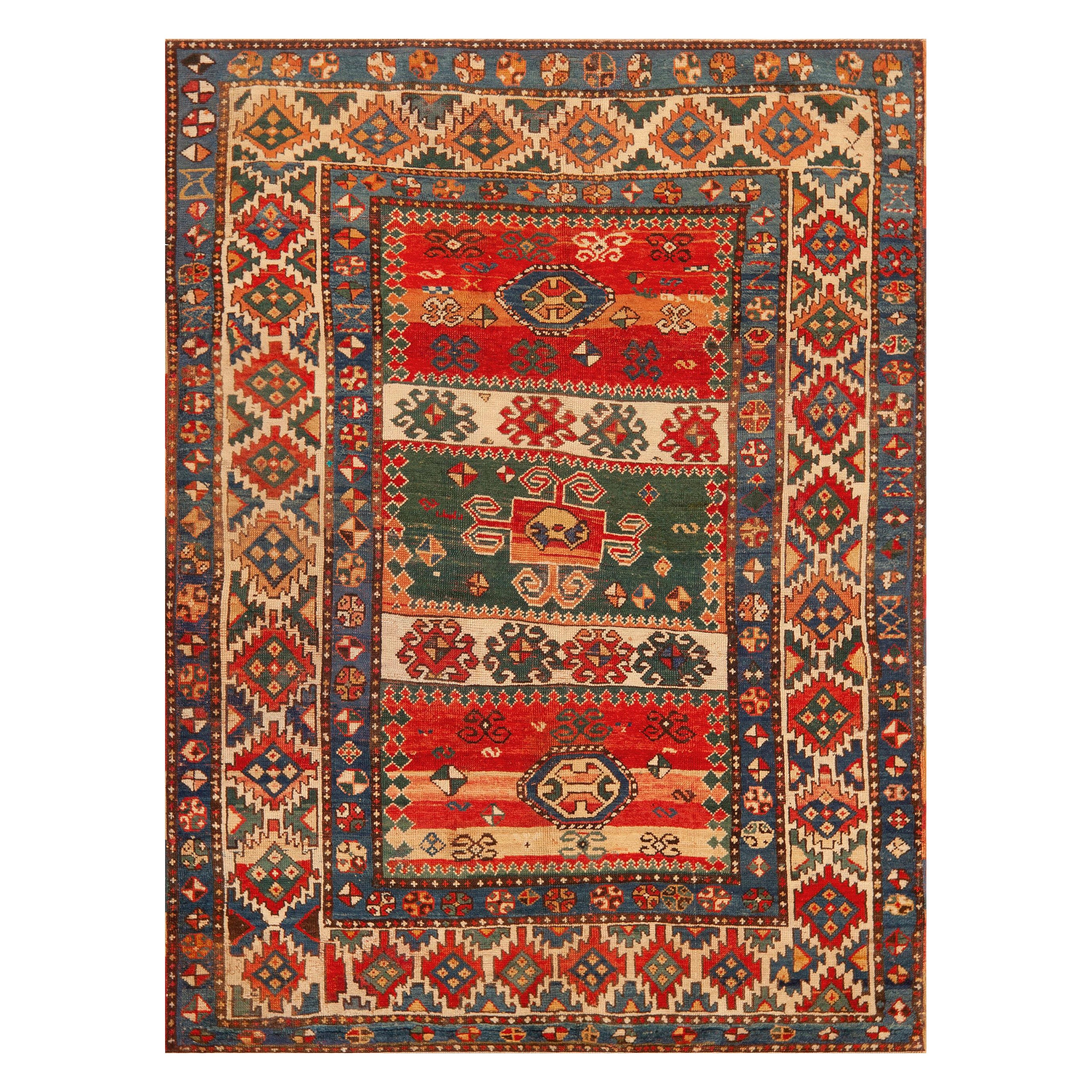 Nazmiyal Collection Rare Antique Caucasian Kazak Rug 5 ft 1 in x 6 ft 10 in