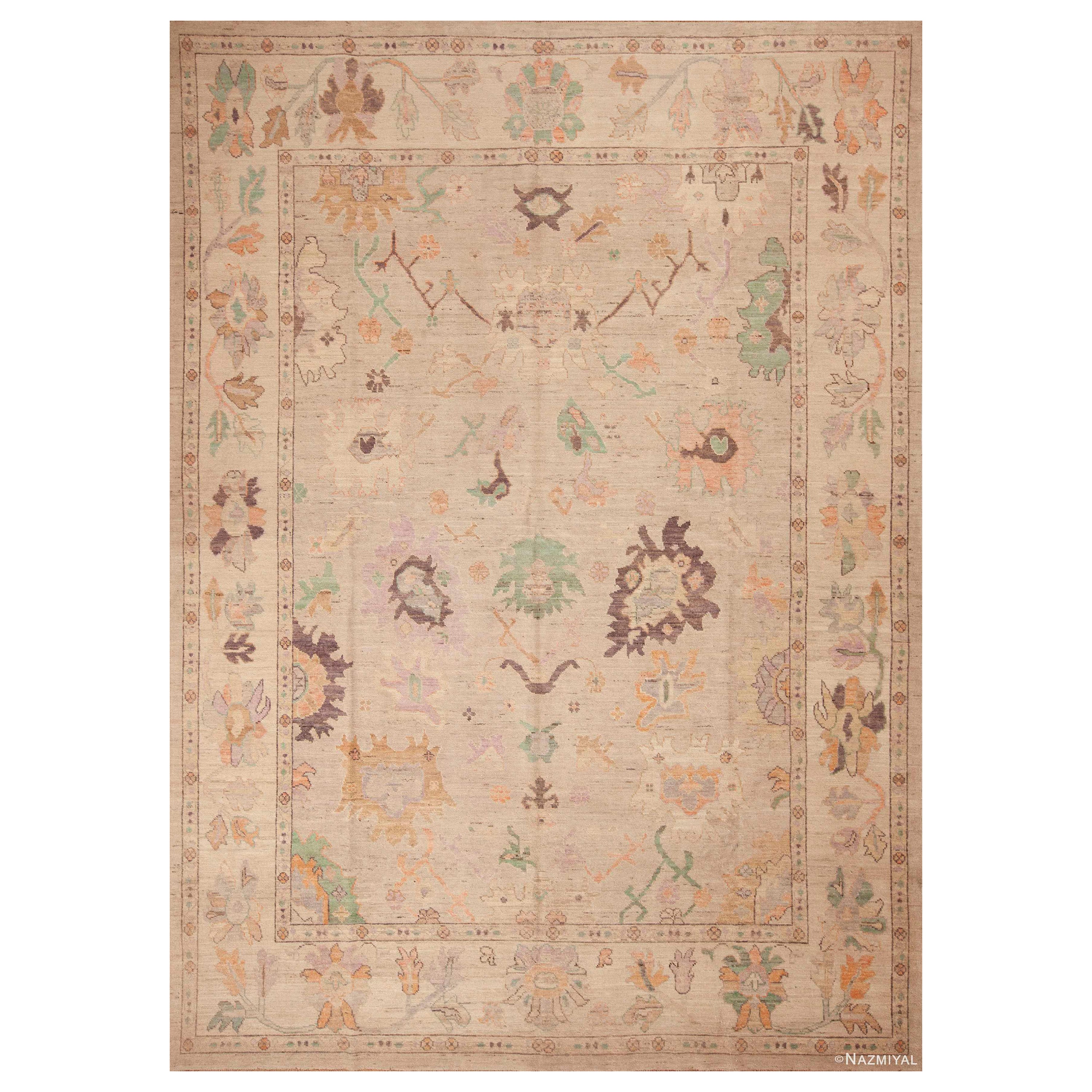 Collection Nazmiyal Taille du tapis moderne turc Oushak Design 10'4" x 14'4"