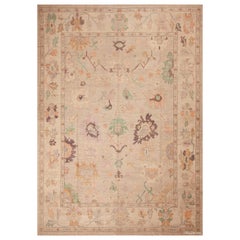 Nazmiyal Collection Alfombra Moderna Turca de Diseño Oushak 10'4" x 14'4" Tamaño Habitación