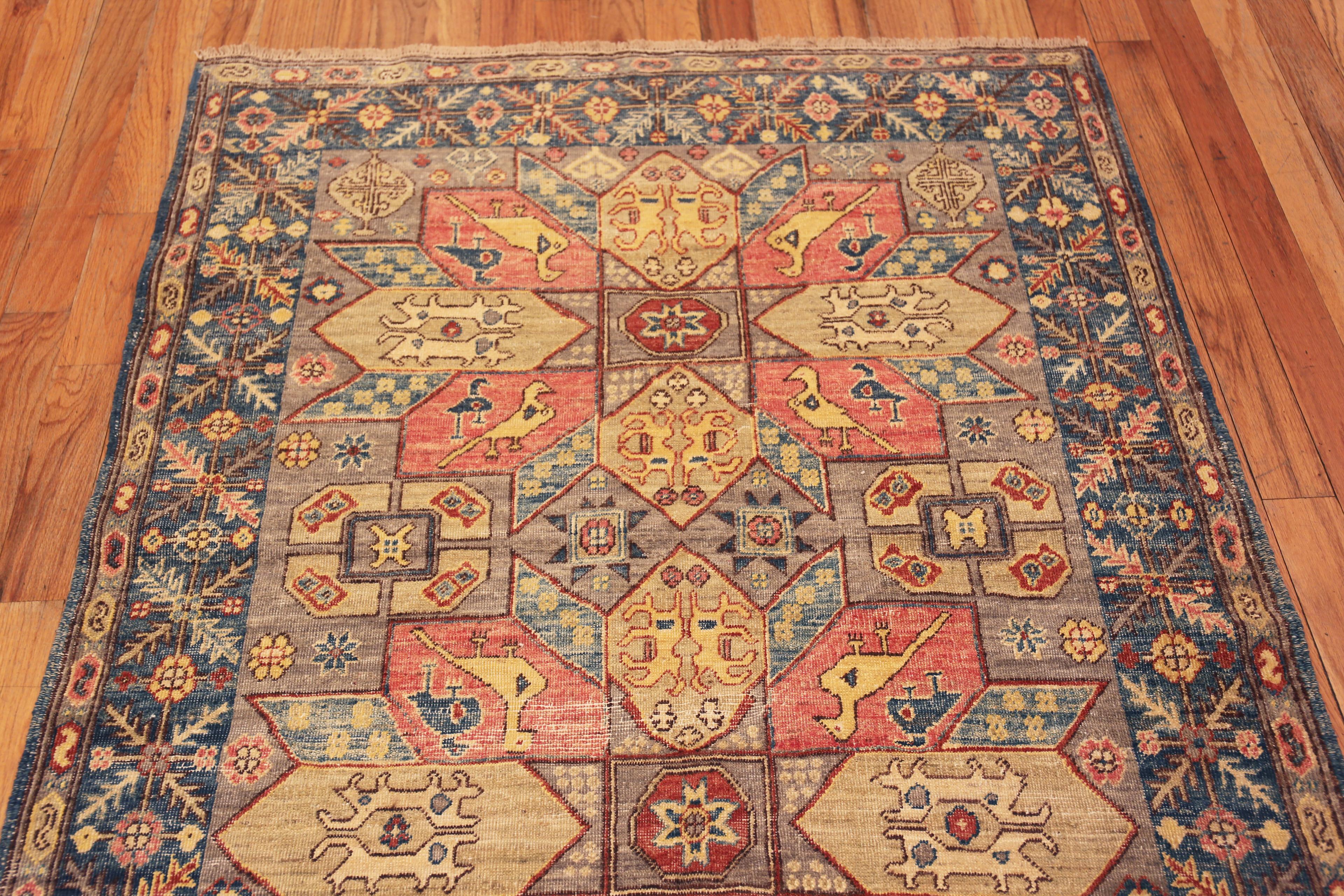 Central Asian Nazmiyal Collection Rustic Color Tribal Geometric Modern Area Rug 4'4