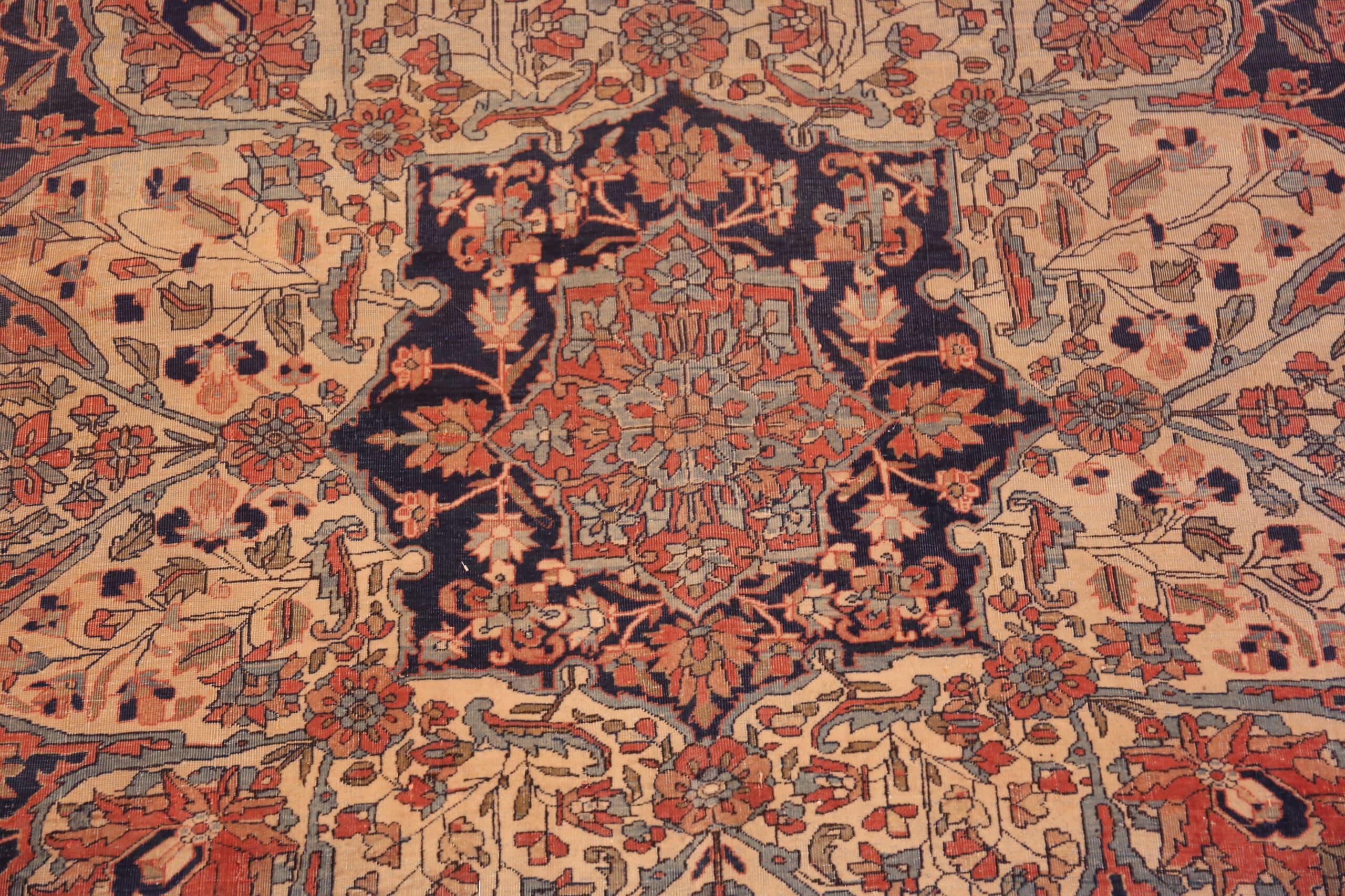 Persiano Collection'S Tappeto rustico grande Kashan Mohtashem 10 ft 4 in x 15 ft 8 in in vendita