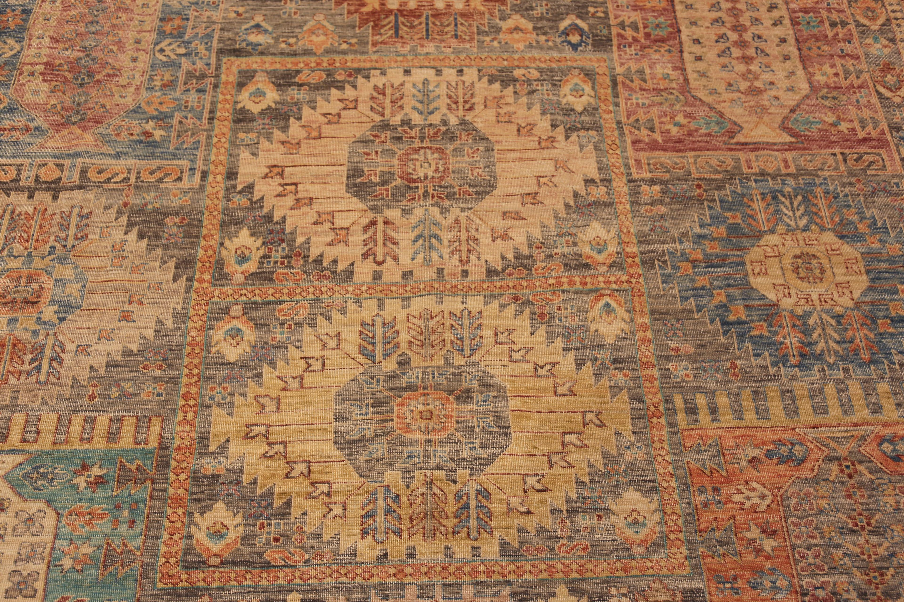 Hand-Knotted Nazmiyal Collection Rustic Tribal Allover Design Modern Area Rug 8'3