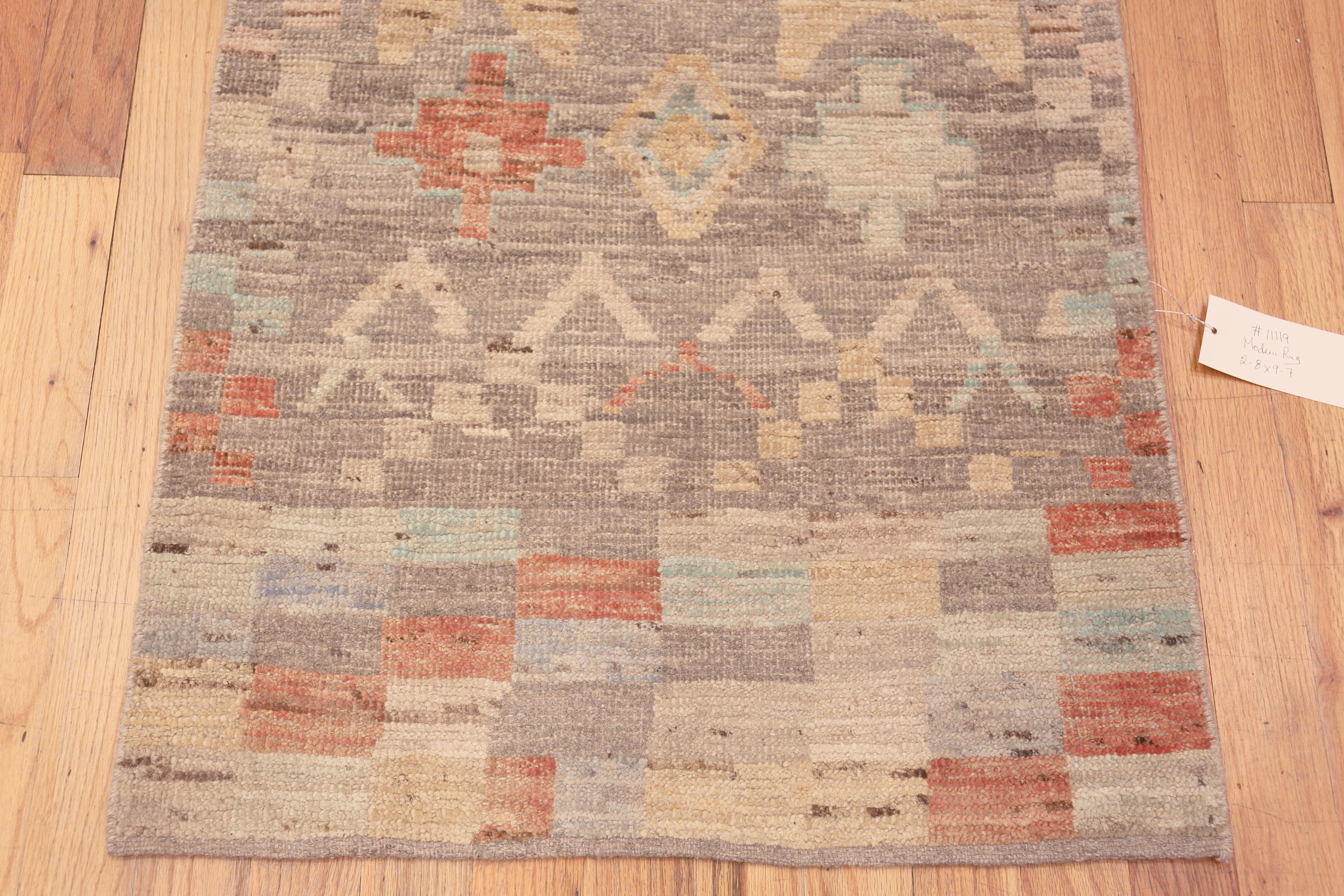Hand-Knotted Nazmiyal Collection Rustic Tribal Design Hallway Runner Rug 2'8