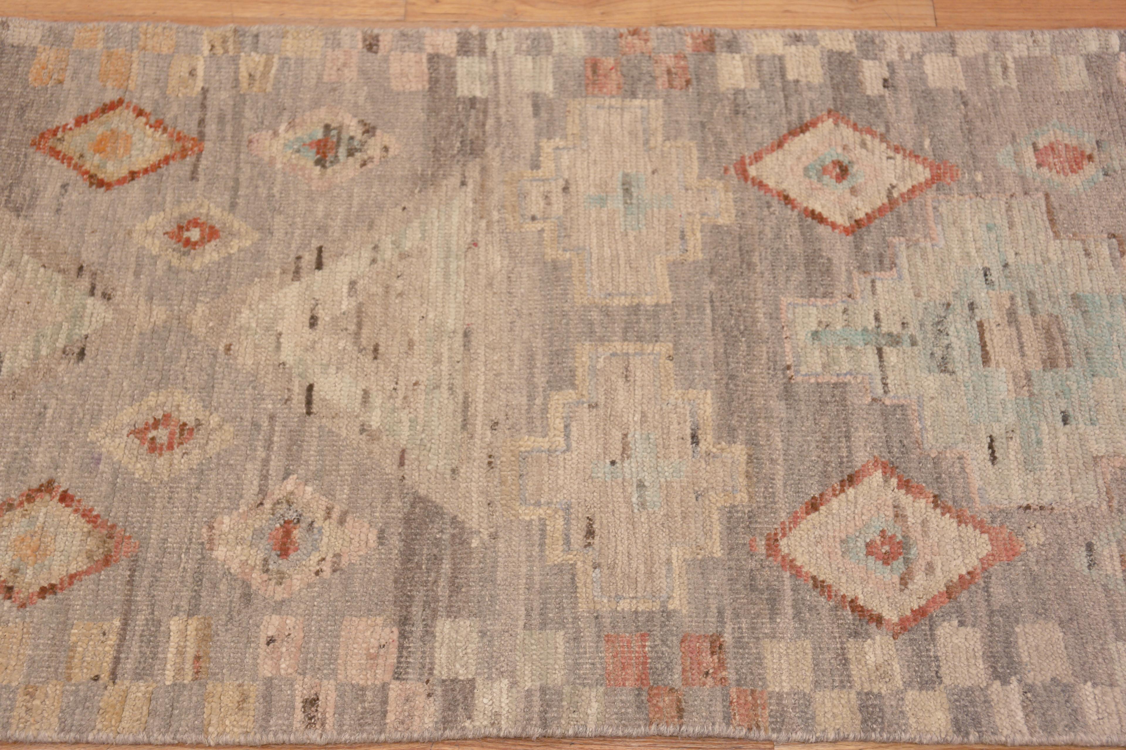 Contemporary Nazmiyal Collection Rustic Tribal Design Hallway Runner Rug 2'8