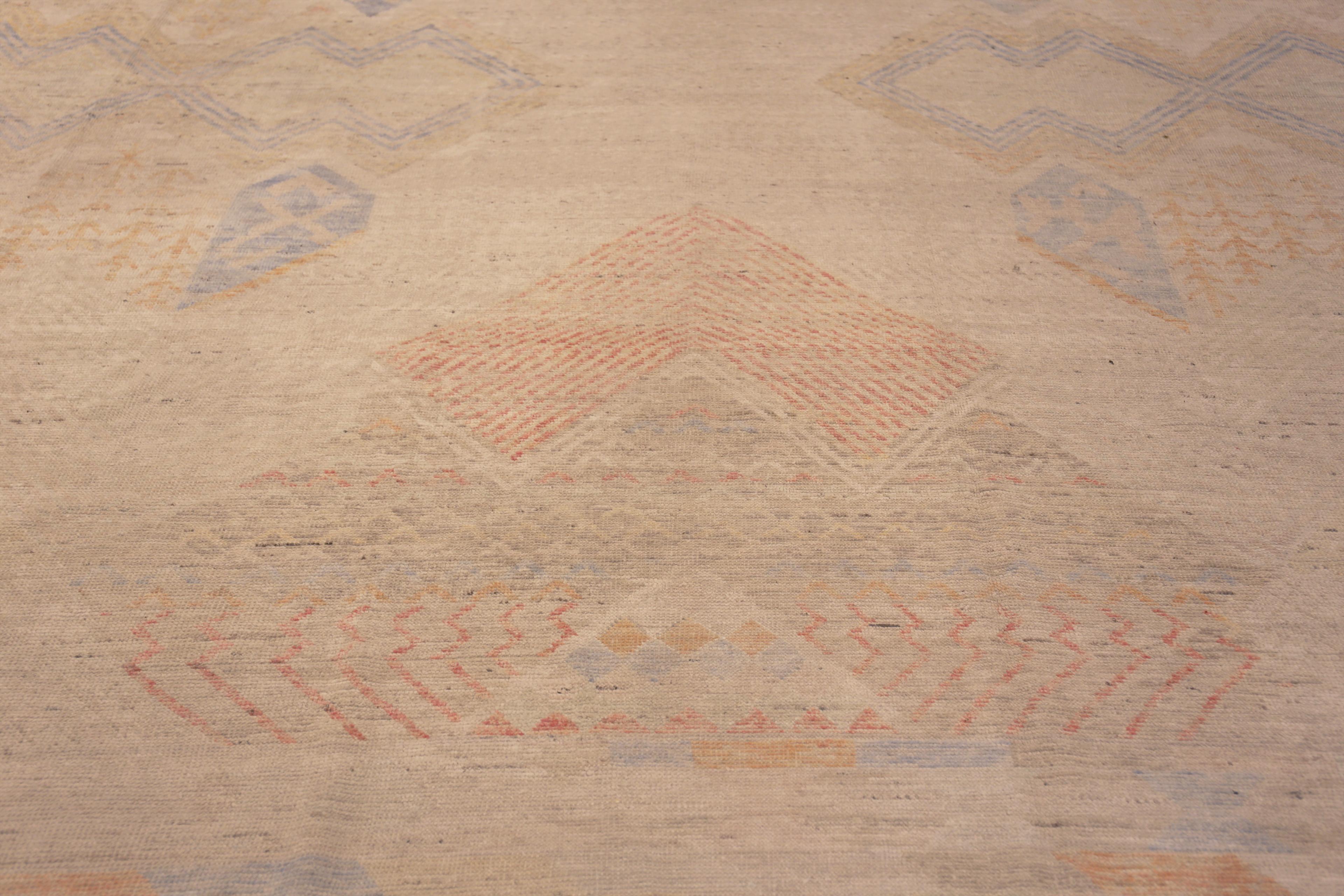 Noué à la main Collection Nazmiyal collection Rustic Tribal Geometric Design Modern Area Rug 14' x 16'2