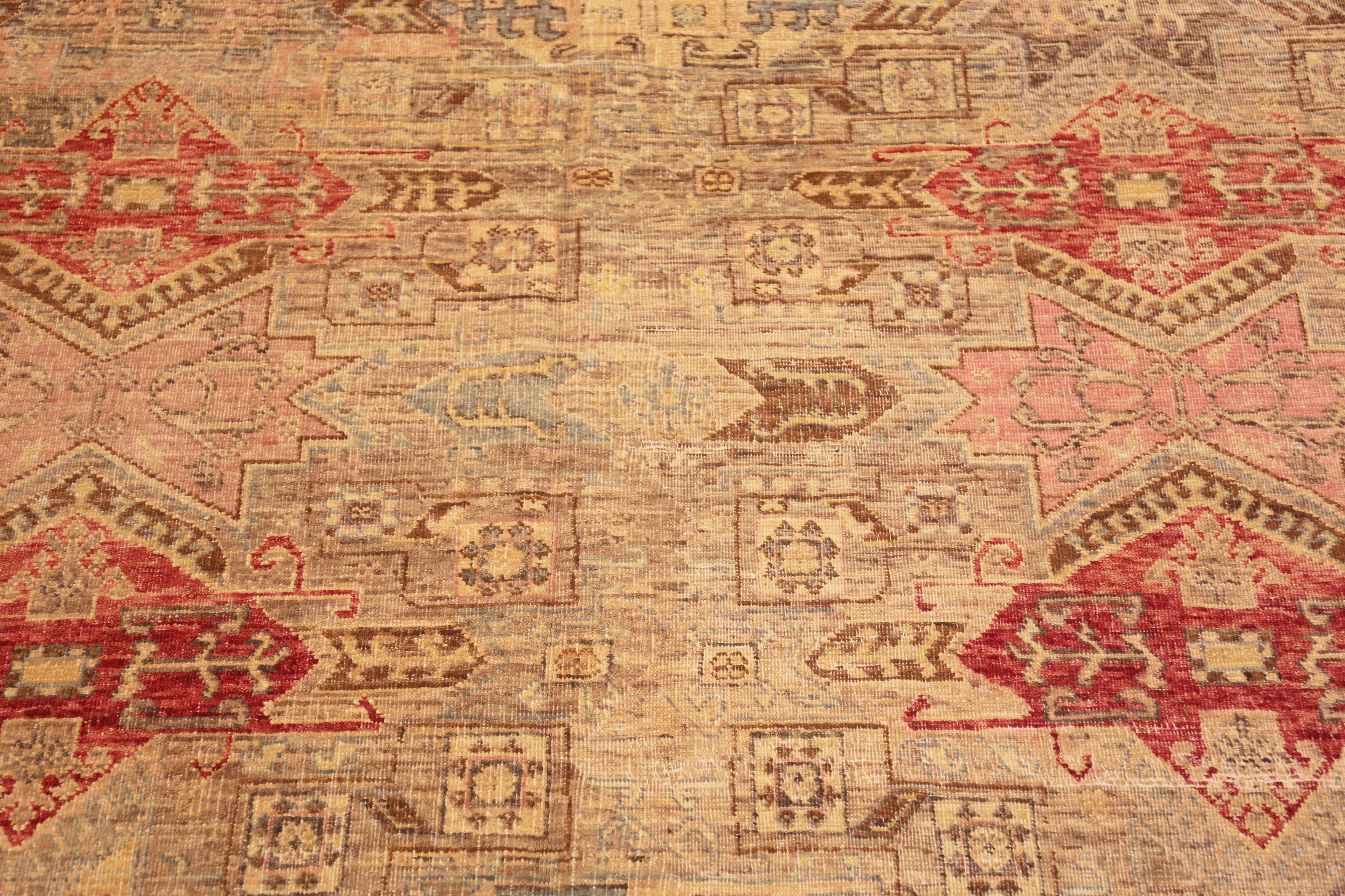 Centroasiatico Nazmiyal Collection Tappeto per l'area moderna con design geometrico tribale rustico 5'9
