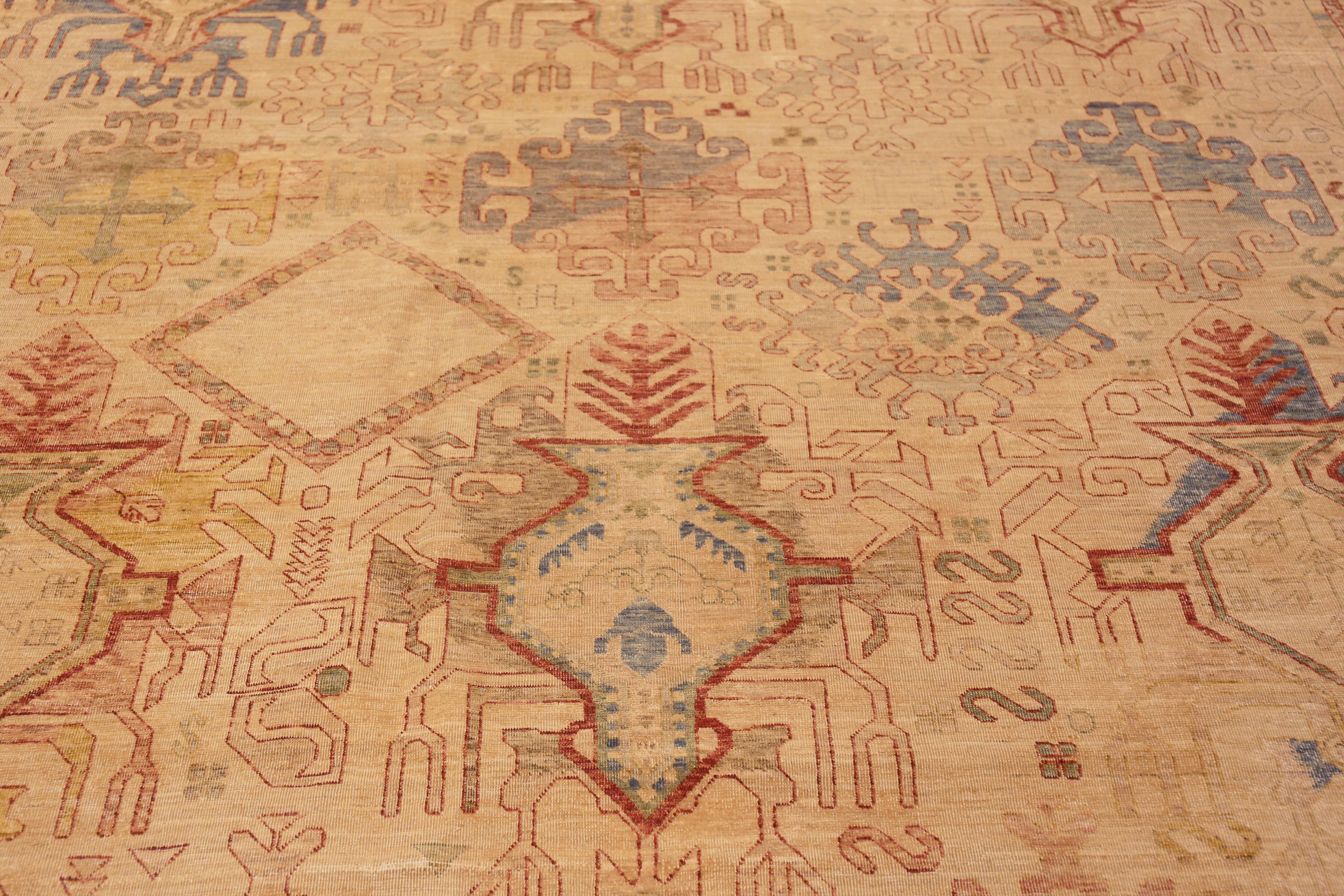 Central Asian Nazmiyal Collection Rustic Tribal Geometric Design Modern Rug 11'11
