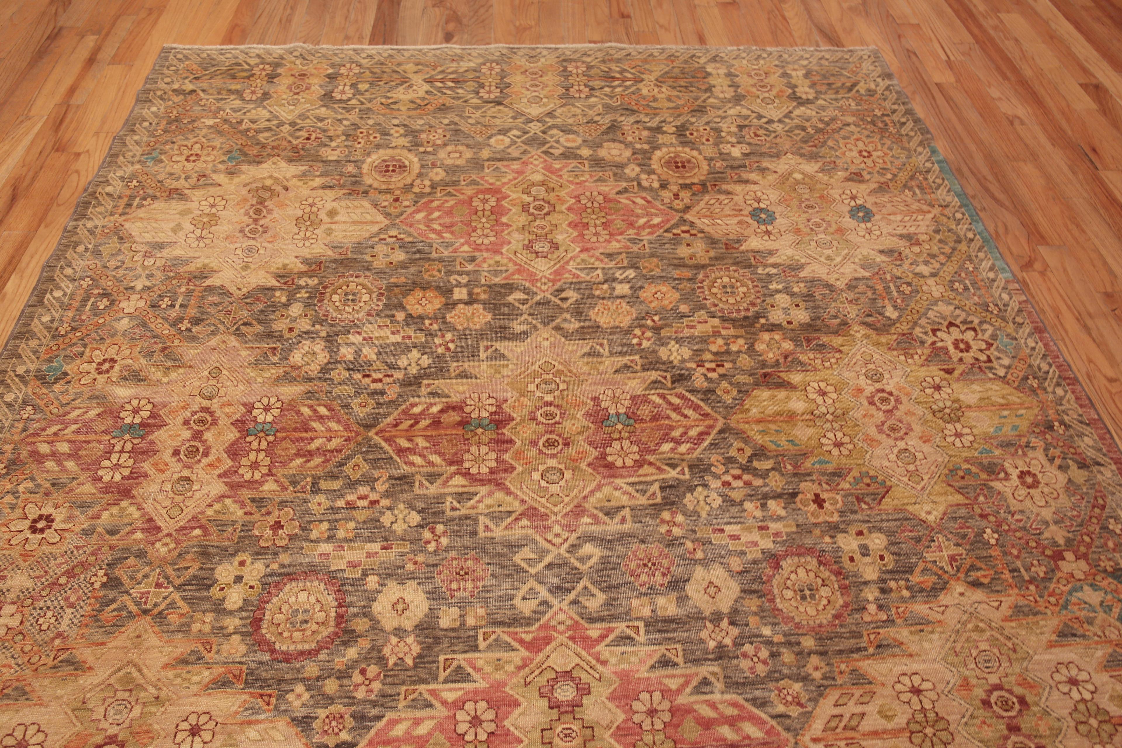 Hand-Knotted Nazmiyal Collection Rustic Tribal Geometric Design Modern Rug 8'3