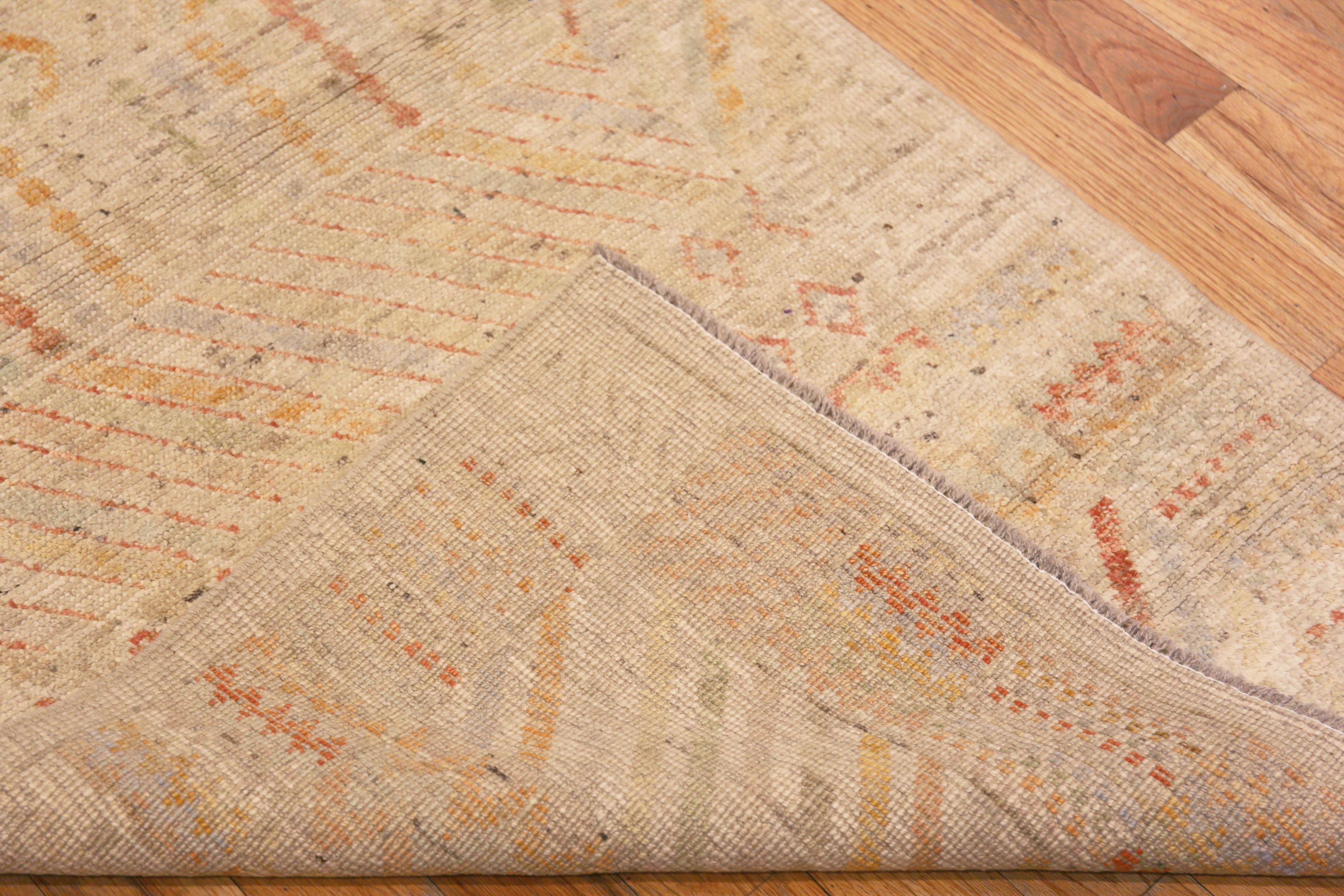 Wool Nazmiyal Collection Rustic Tribal Geometric Design Modern Runner Rug 3' x 9'10