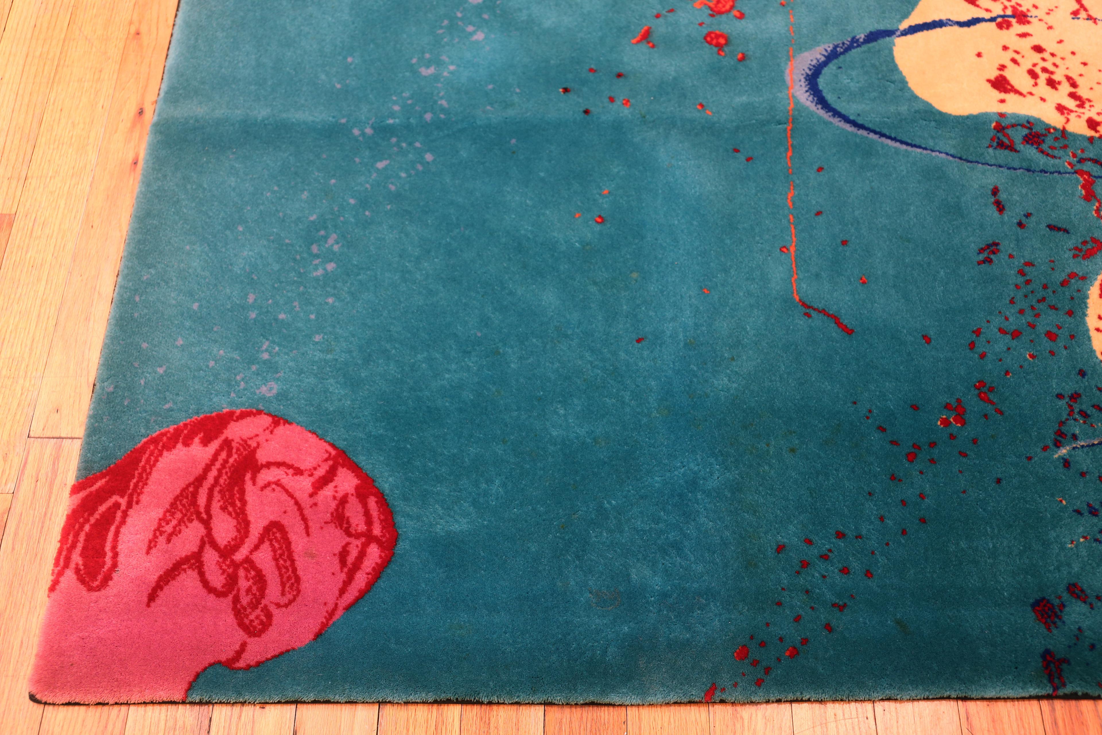 Nazmiyal Collection Sam Francis Vintage Teppich 6 ft 5 in x 10 ft im Angebot 2