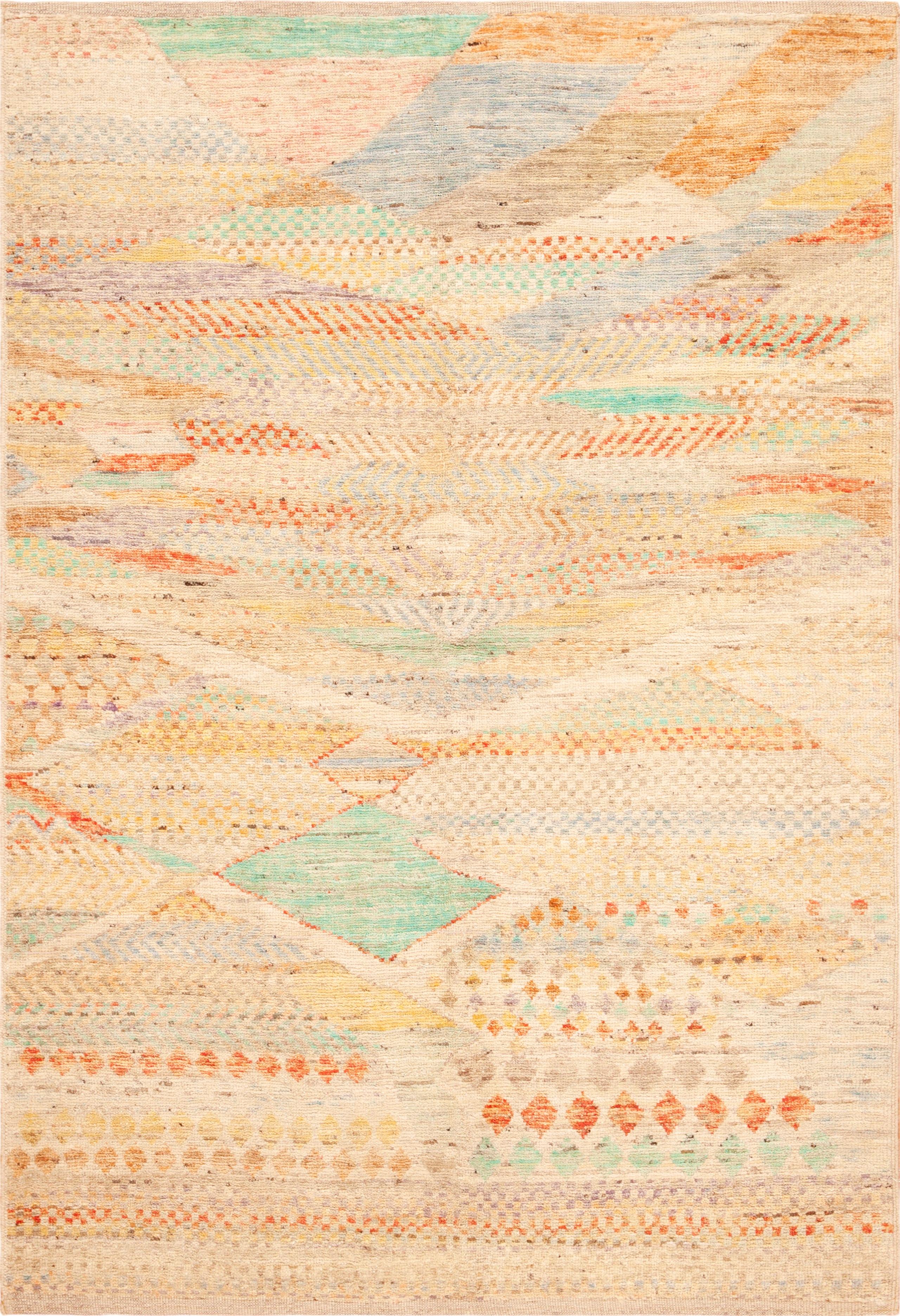 Fabulous Seamlessly Balanced Modern Contemporary Rug, Herkunftsland: Zentralasien, Entstehungszeit: Modern