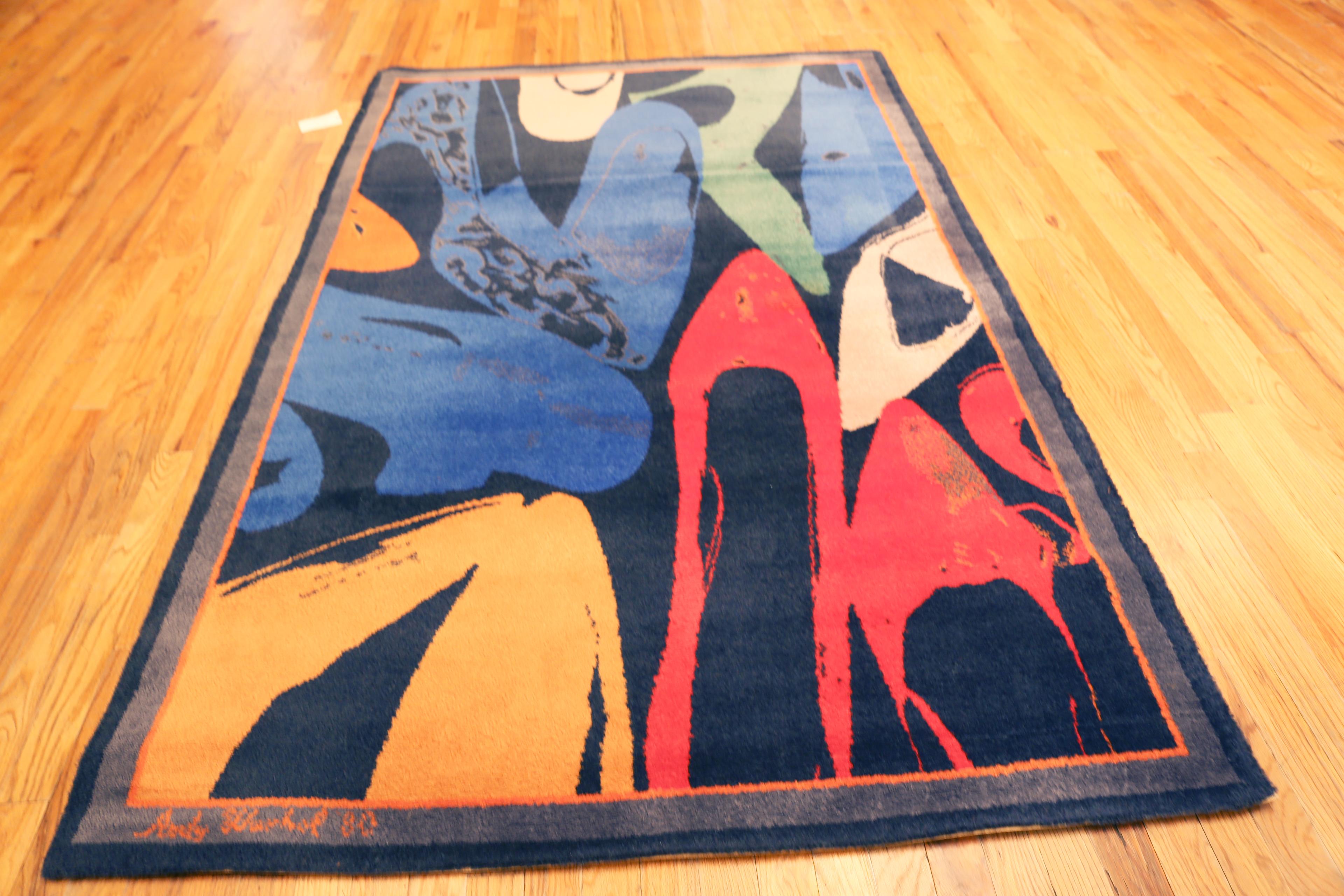 Lana Tappeto Nazmiyal Collection Shoes Vintage Pop Art di Andy Warhol 6 ft x 9 ft 2 in in vendita