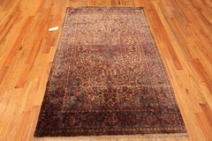 Silk Antique Persian Kashan Rug. 4 ft 3 in x 6 ft 11 in