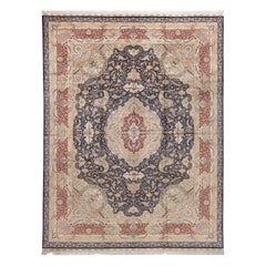 Moderner chinesischer Teppich aus der Nazmiyal-Kollektion aus Seide. 9 Fuß x 11 Fuß 9 Zoll (2,74 m x 3,58 m)