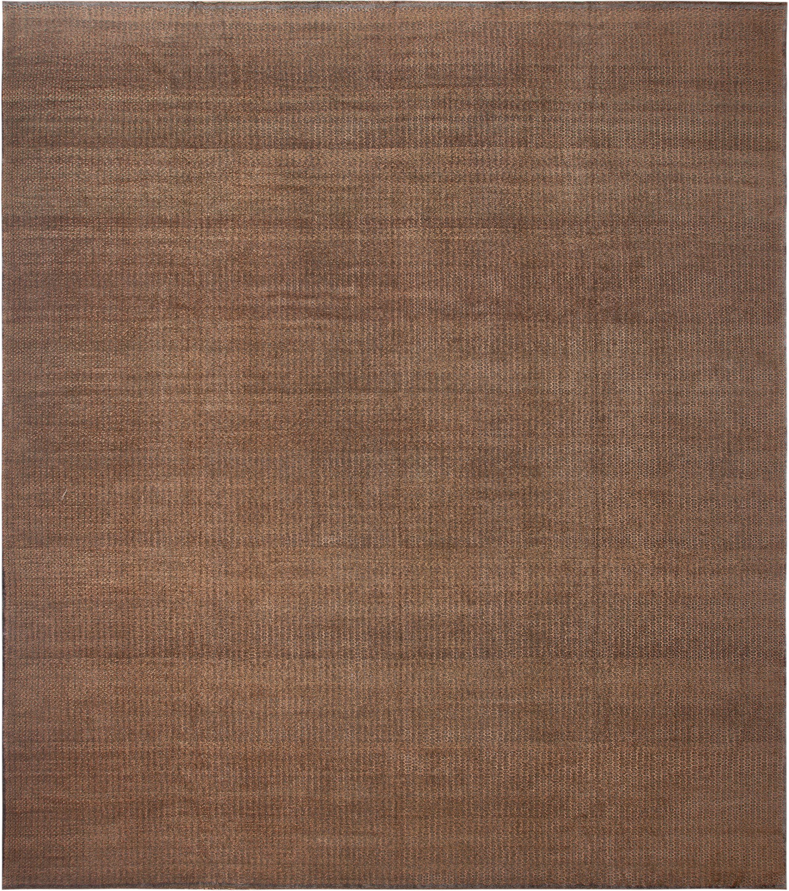 Nazmiyal Collection Seide & Wolle Large Textured Contemporary Teppich 14'3