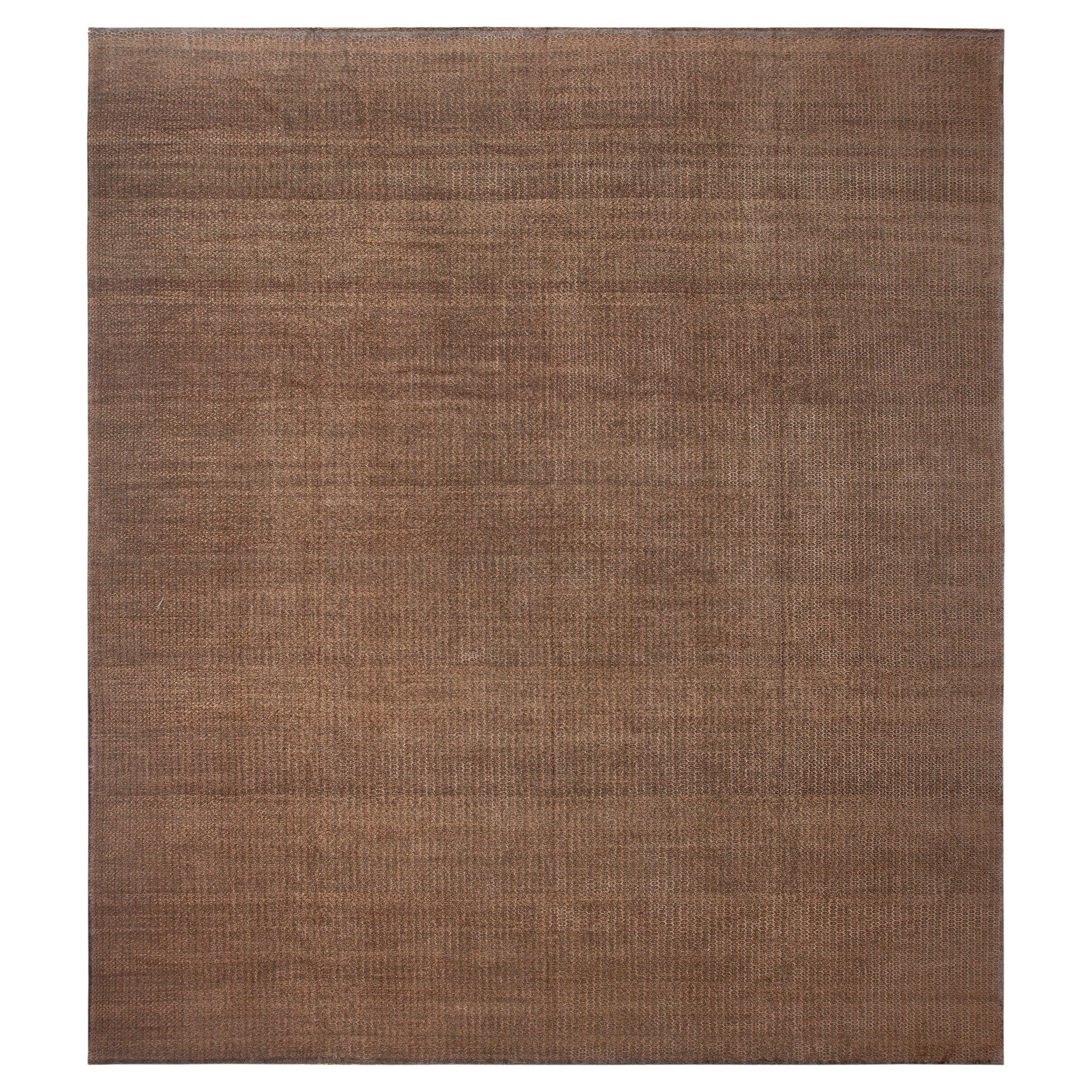 Nazmiyal Collection Silk & Wool Large Textured Contemporary Rug 14'3" x 15'9"