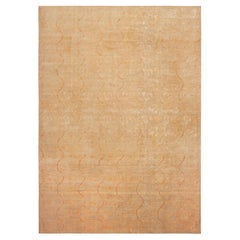 Nazmiyal Collection Silk & Wool Modern Golden Waves Rug 9'1" x 13'6"