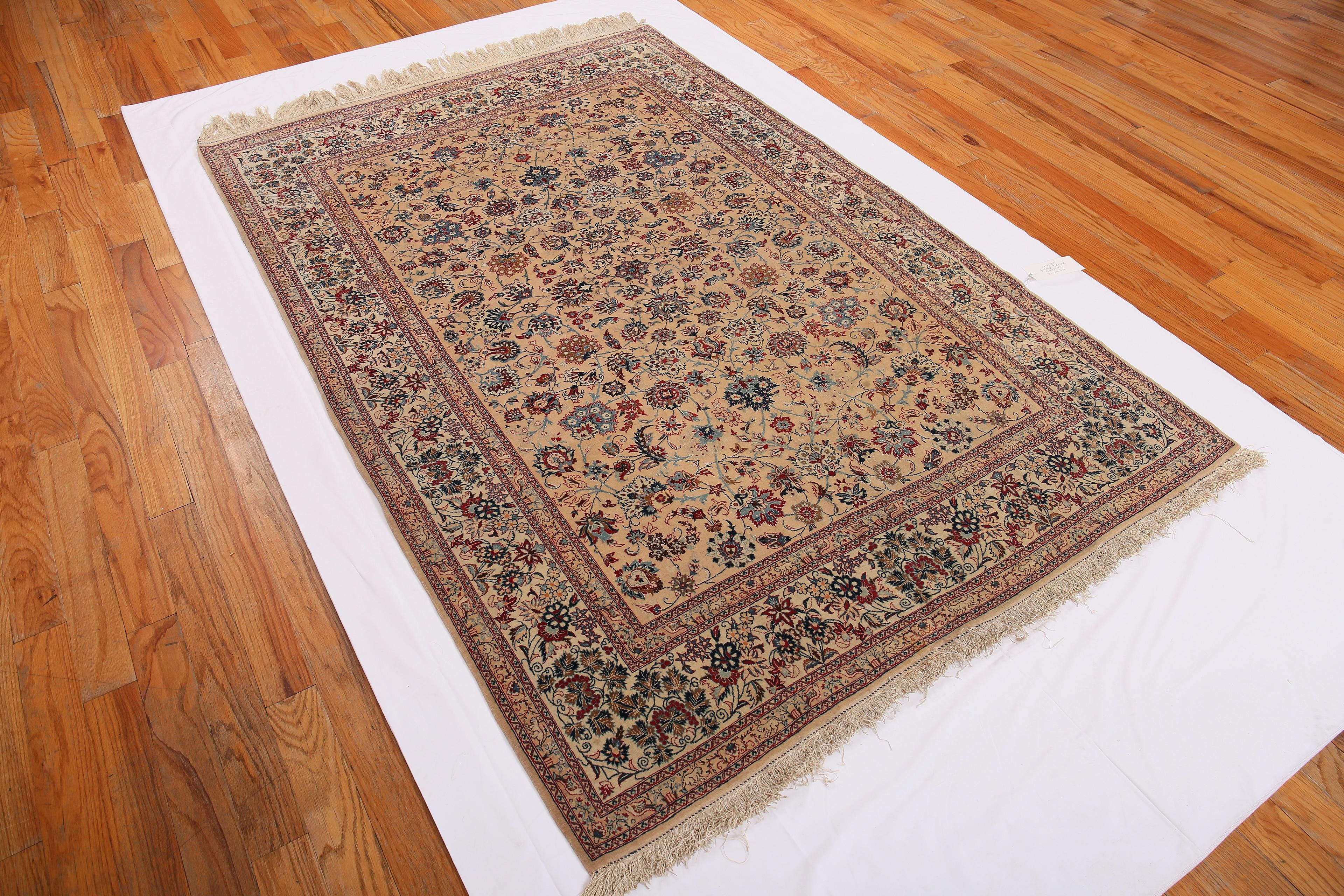Hand-Knotted Nazmiyal Collection Silk & Wool Nain Tudeshk Rug 5 ft x 7 ft 6 in For Sale