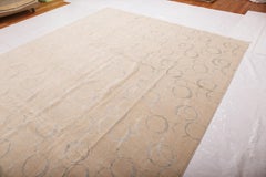 Nazmiyal Collection Silk & Wool Neutral Tones Modern Rug 9'4" x 13'