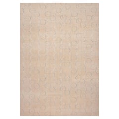 Nazmiyal Collection Alfombra moderna de seda y lana en tonos neutros 9'4" x 13'