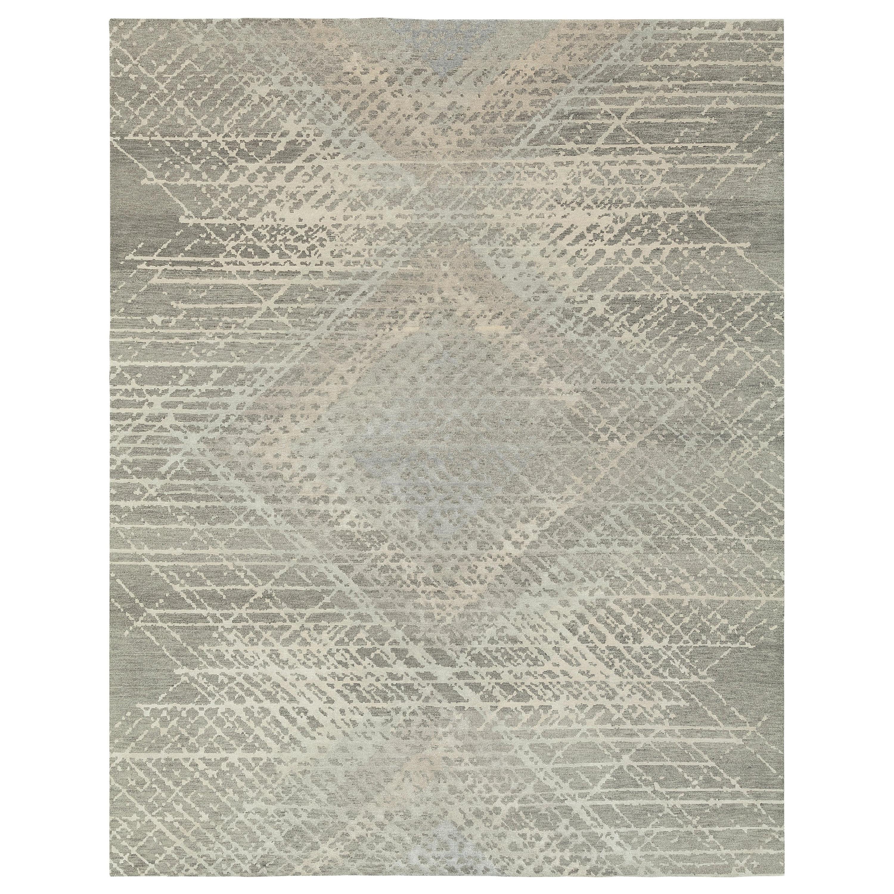 Nazmiyal Collection Decorative Cream Modern Boutique Area Rug 12 ft x