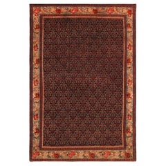 Nazmiyal Collection Klein Blau Herati Senneh Teppich 4 ft 6 in x 6 ft 7 in