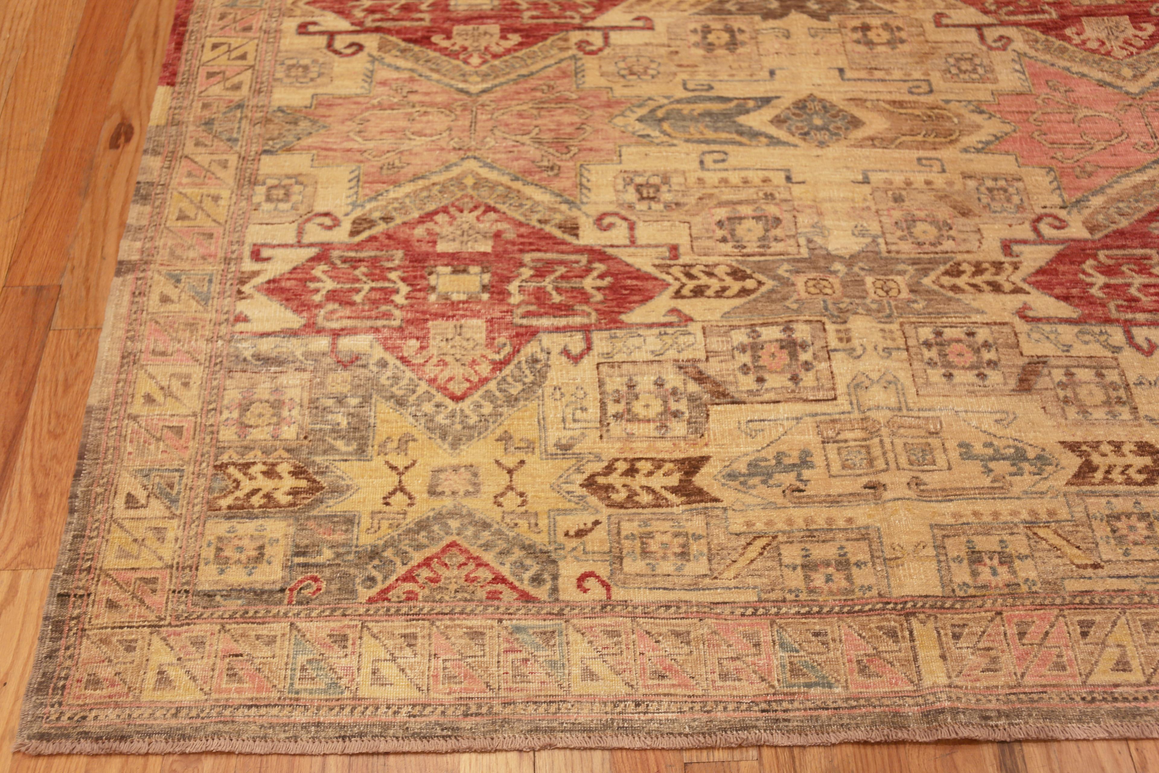 Central Asian Nazmiyal Collection Small Square Size Tribal Modern Area Rug 6'6