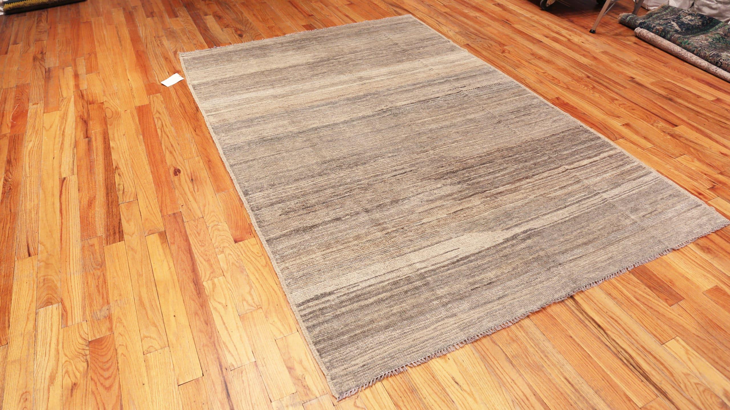 Wool Nazmiyal Collection Soft Color Modern Distressed Area Rug. 6 ft 9 in x 9 ft 1 in