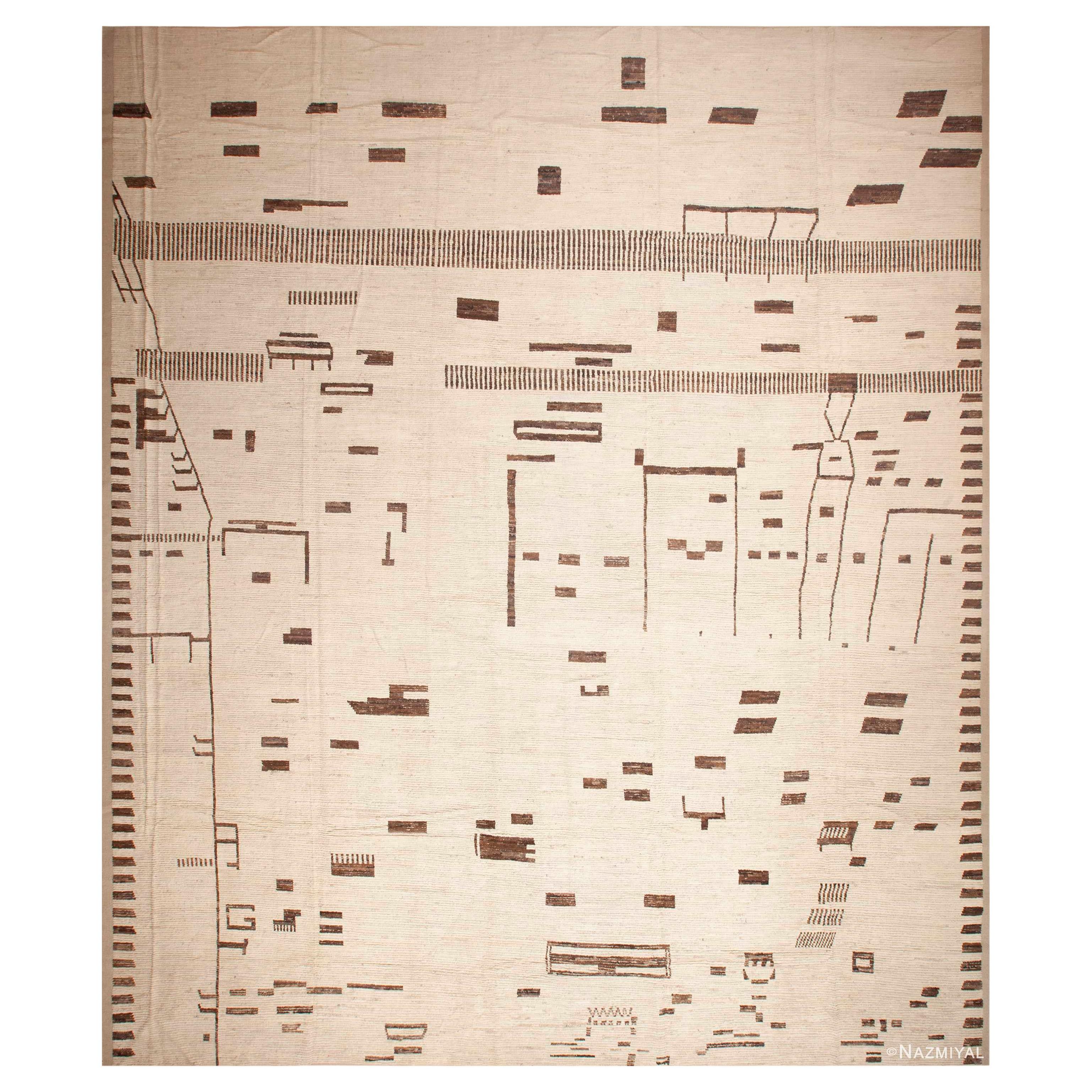 Nazmiyal Collection Weiche Creme Elfenbein Hintergrund Tribal Modern Rug 17'3" x 19'9"